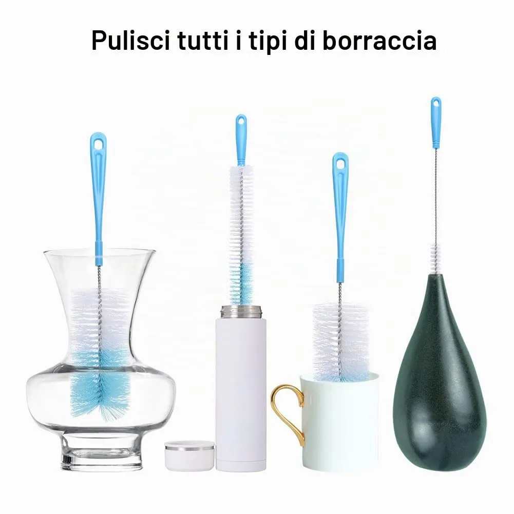 Vicloon Set Spazzole per Pulizia delle Bottiglie, 8 Pezzi - immagine 5