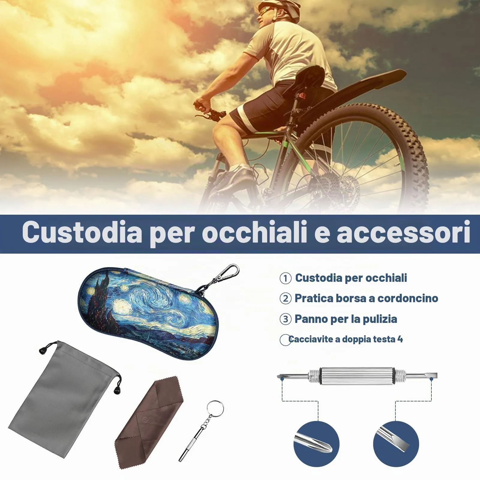 FINTIE Custodia Occhiali da Sole e Vista Unisex - immagine 2