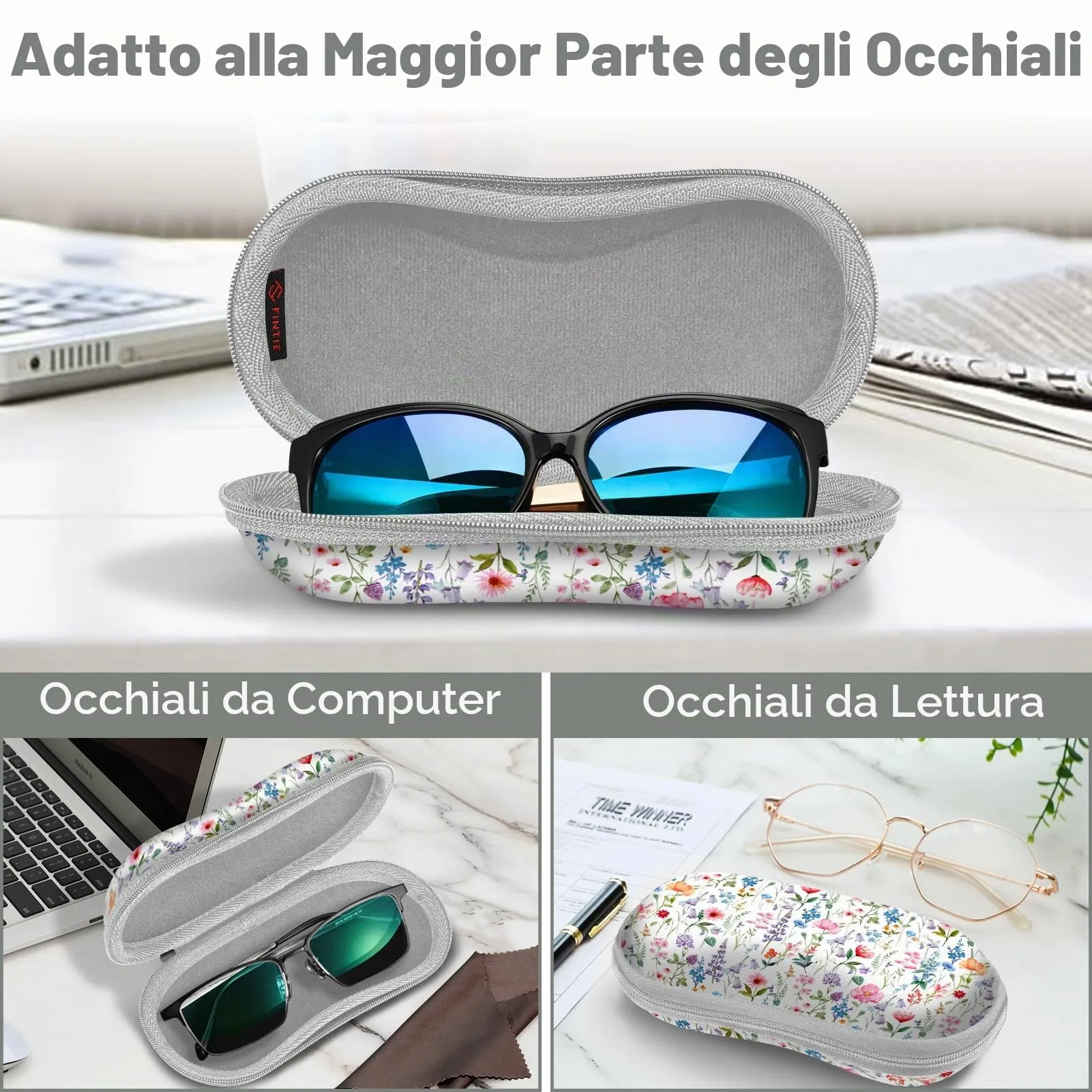 FINTIE Custodia Occhiali da Sole e Vista per Donna e Uomo - immagine 5