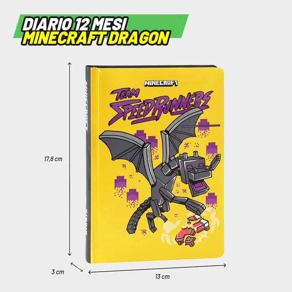 Franco Cosimo Panini Diario Scuola Ufficiale Minecraft, 12 Mesi, Copertina Imbottita, 320 Pagine, 13x17.8 cm - immagine 5