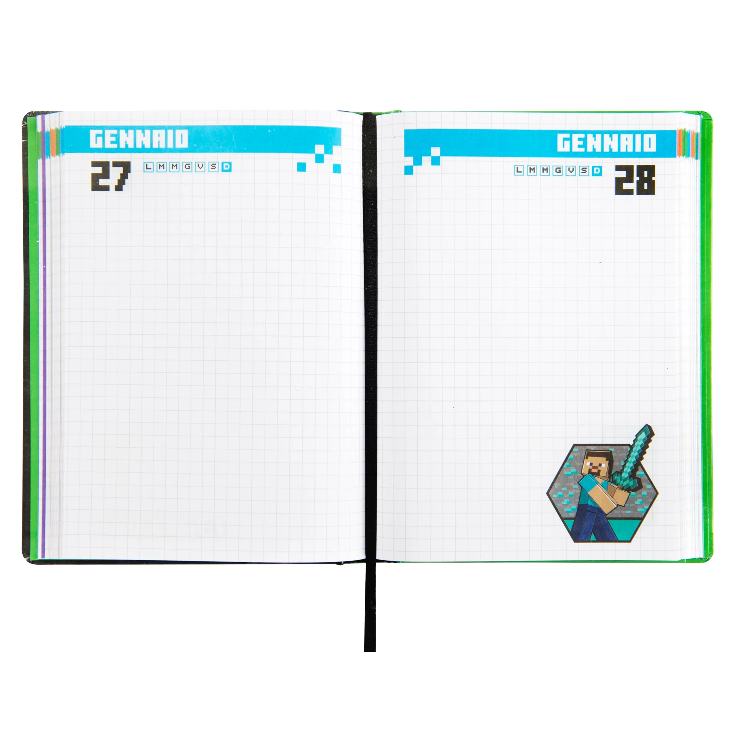 Franco Cosimo Panini Diario Scuola Ufficiale Minecraft, Copertina Imbottita, 320 Pagine, 13x17.8 cm - immagine 3