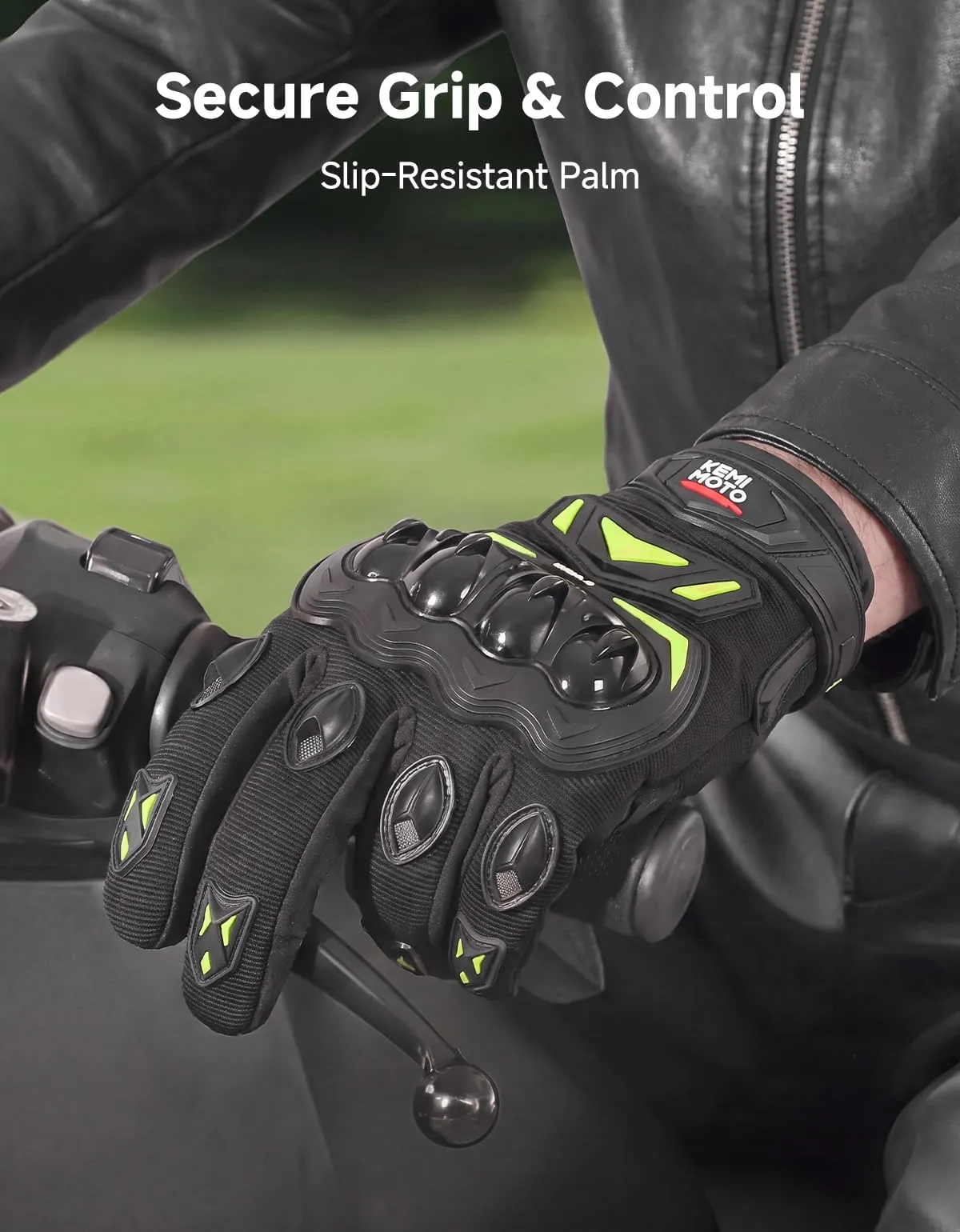 KEMIMOTO Guanti Moto Estivi Touchscreen con Paranocche Rigide, Unisex - immagine 3
