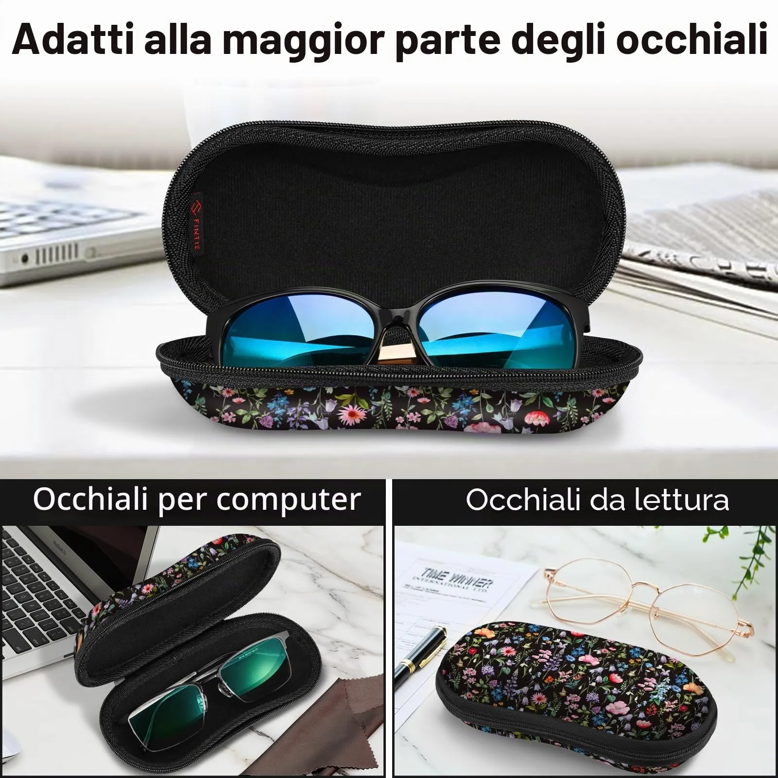 FINTIE Custodia Rigida per Occhiali da Sole e Vista, AGSB271SM - immagine 5