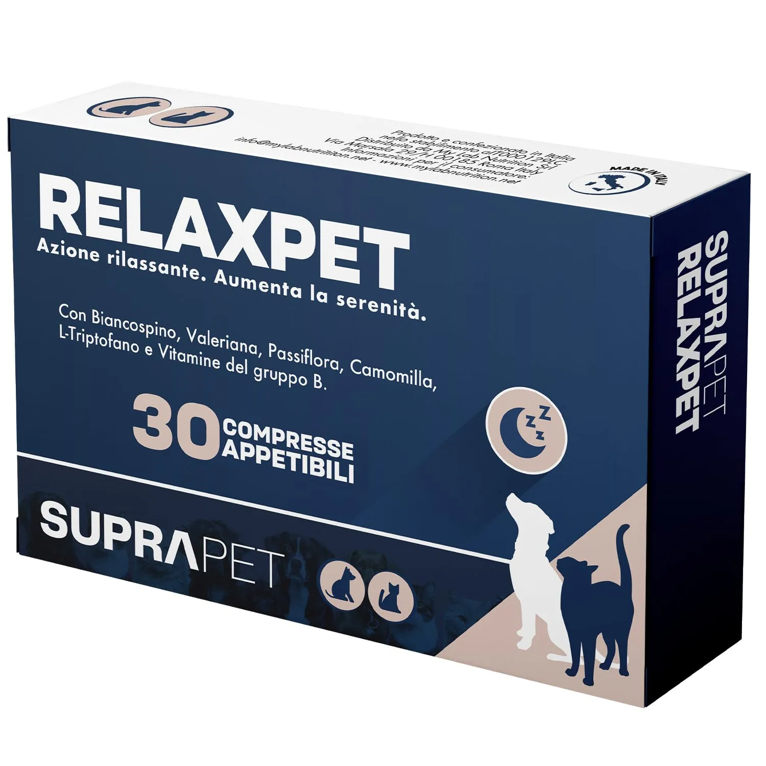 Suprapet Relax Calmante per Cani e Gatti, 30 compresse - immagine 1