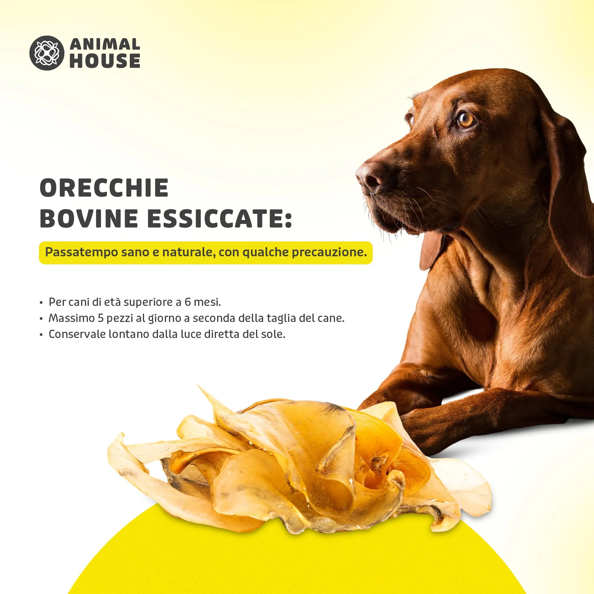 Animal House Snack Naturale BARF Orecchie Bovine, 500 g - immagine 5