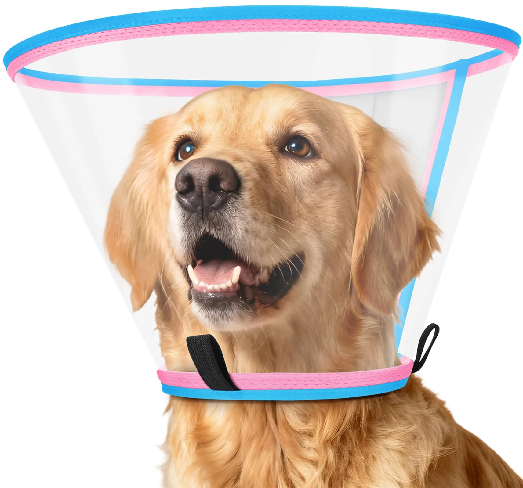 ICOYEA Collare Elisabettiano Morbido per Cani, Post-Operatorio Anti-Leccamento e Anti-Morso, Rosa, Size 1 - immagine 1