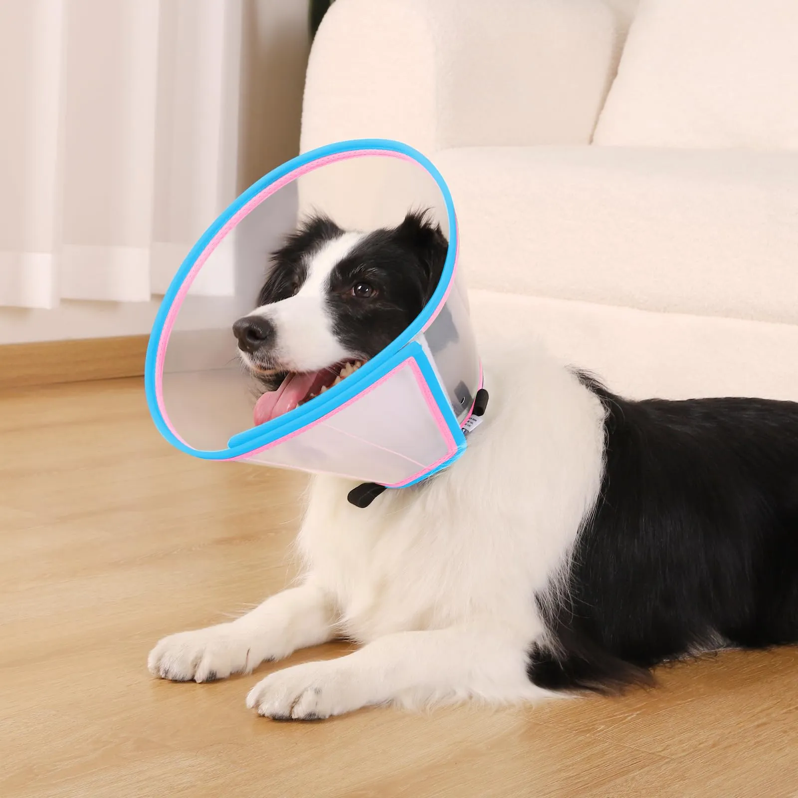 ICOYEA Collare Elisabettiano Morbido per Cani, Cono Post-Operatorio Anti-Leccamento e Anti-Morso, Rosa, Size 2 - immagine 6