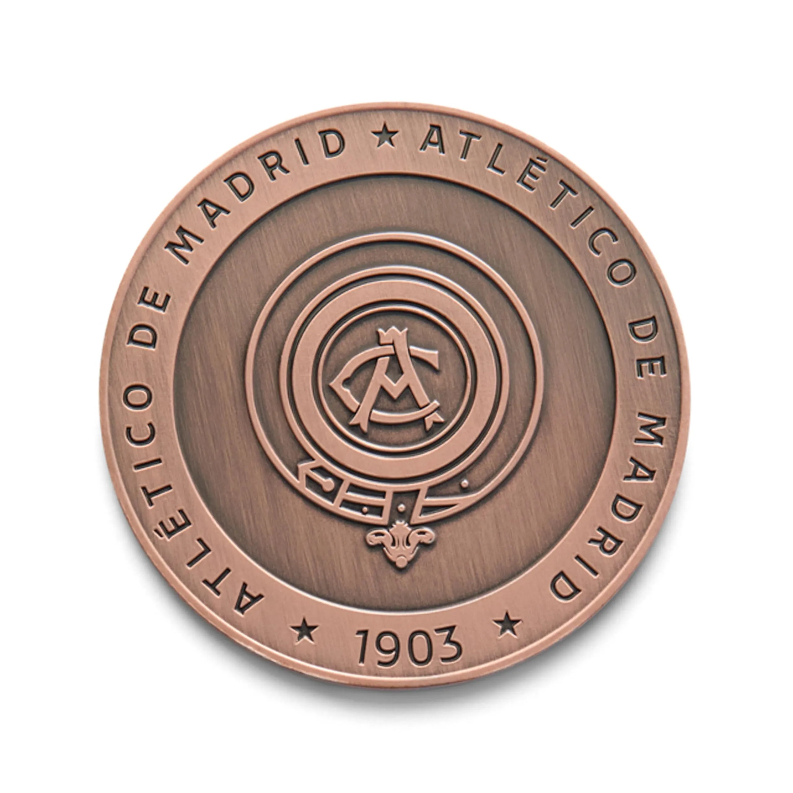 MOCIWORLD Atlético de Madrid Edizione Speciale con Vecchio Stemma e Nuovo Stemma Bronzo - immagine 2