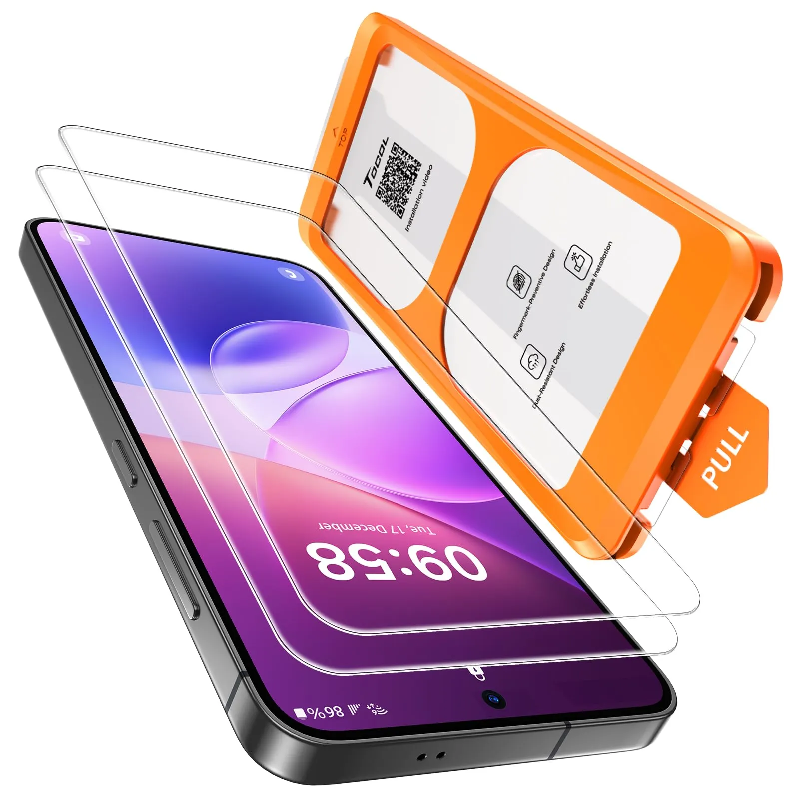 TOCOL Pellicola Protettiva in Vetro Temperato 9H per Samsung Galaxy S25 FE 6.7 Pollici, 2 Pezzi - immagine 1