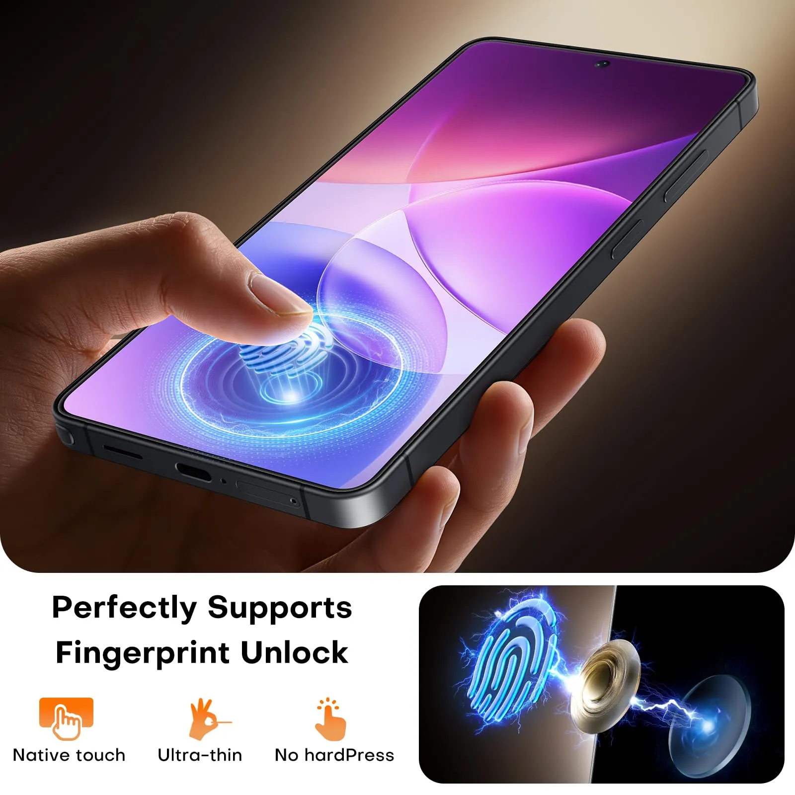 TOCOL Pellicola Protettiva in Vetro Temperato 9H per Samsung Galaxy S25 FE 6.7 Pollici, 2 Pezzi - immagine 2