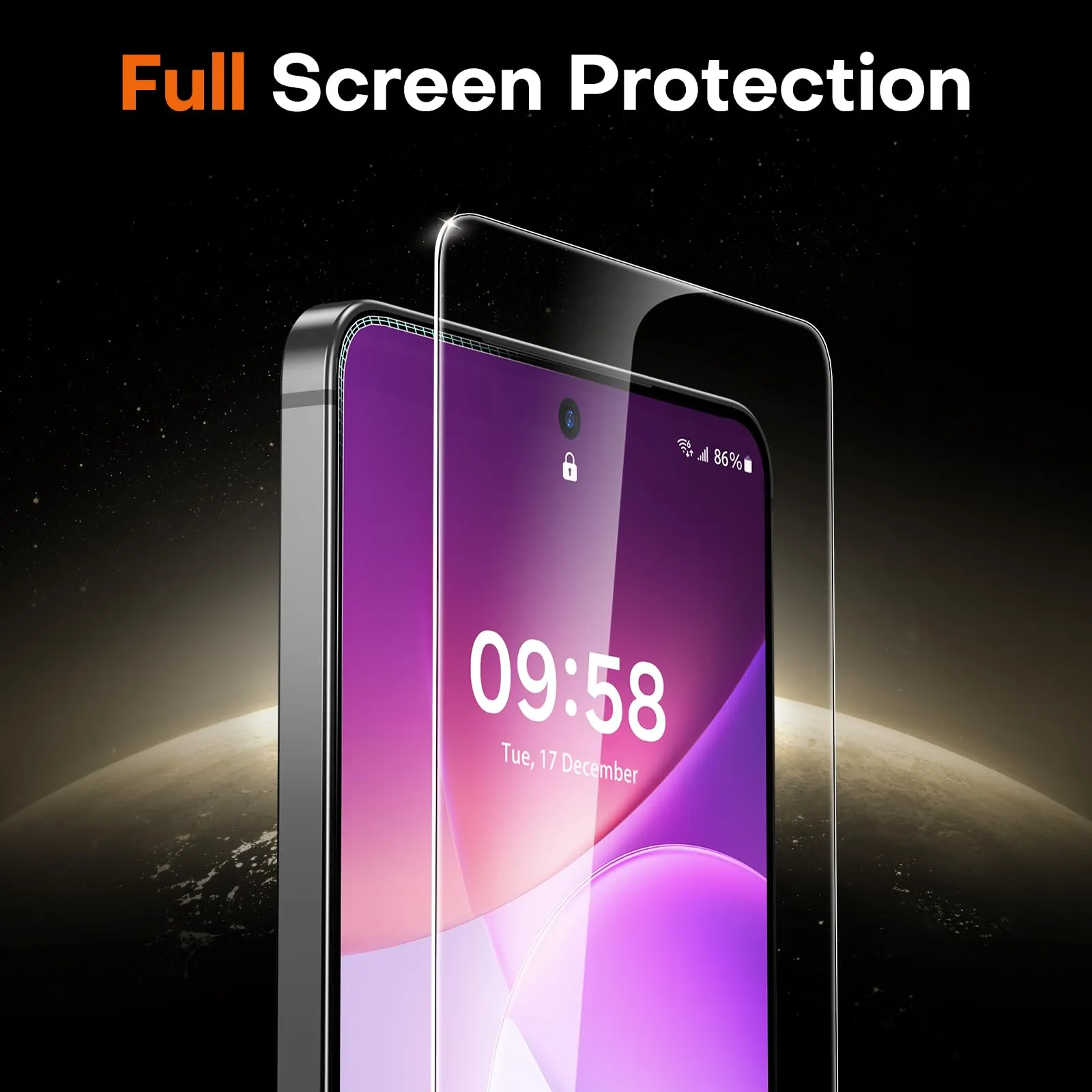 TOCOL Pellicola Protettiva in Vetro Temperato 9H per Samsung Galaxy S25 FE 6.7 Pollici, 2 Pezzi - immagine 5
