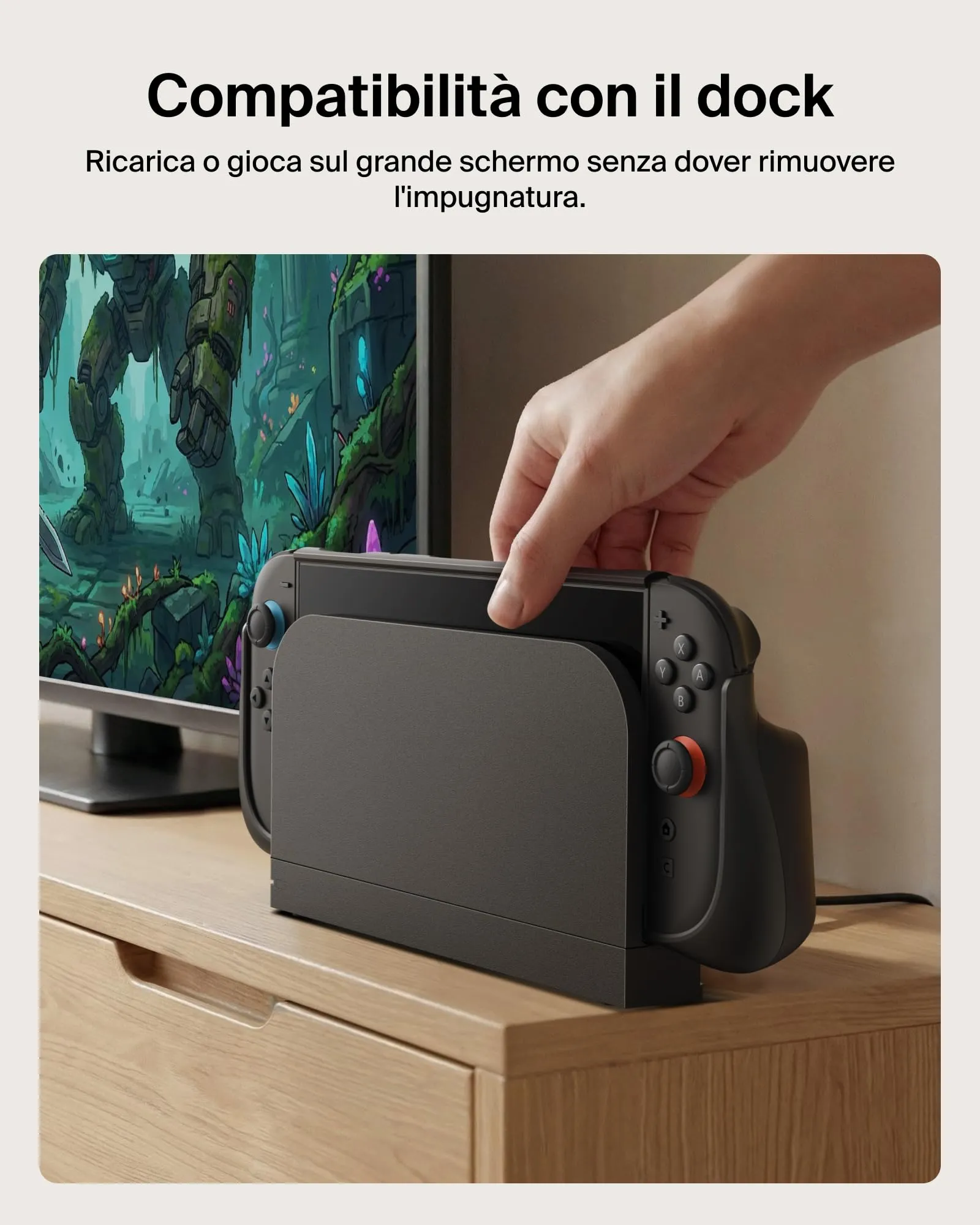 Belkin Gaming Grip and Power Bank 10K for Nintendo Switch 2, Nero - immagine 3