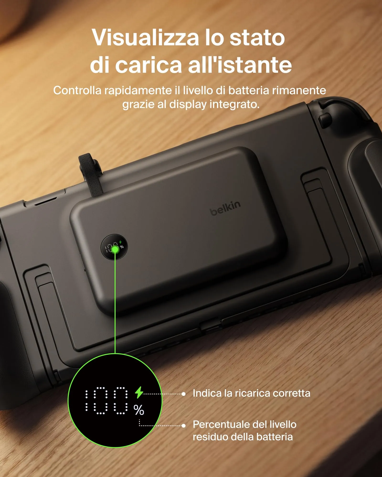 Belkin Gaming Grip and Power Bank 10K for Nintendo Switch 2, Nero - immagine 9