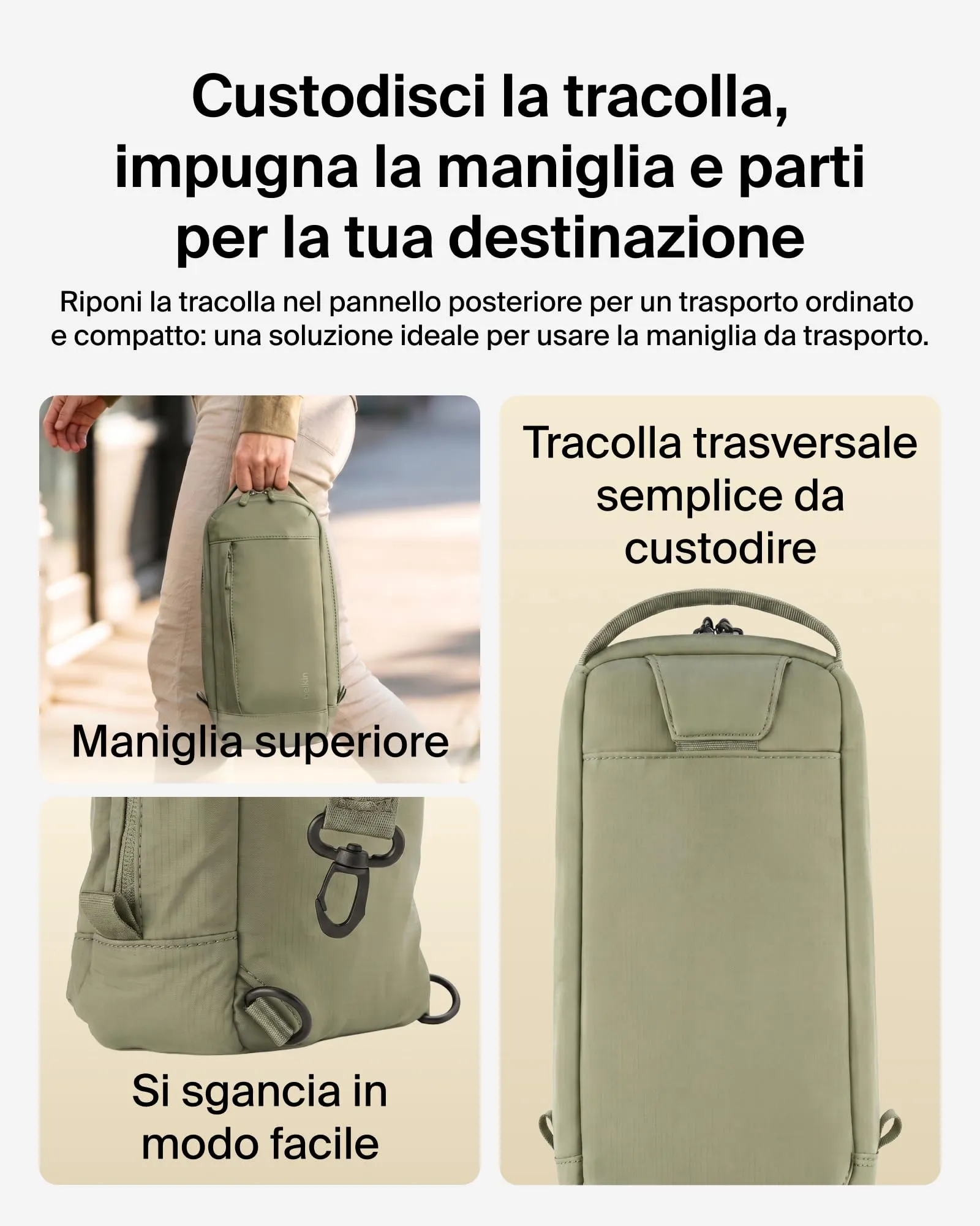 Belkin Borsa Protettiva da Viaggio per Nintendo Switch 2 - Verde - immagine 7