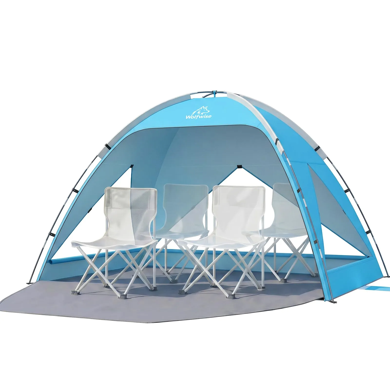 Wolfwise Tenda da spiaggia con protezione UV per 3-4 persone - immagine 1