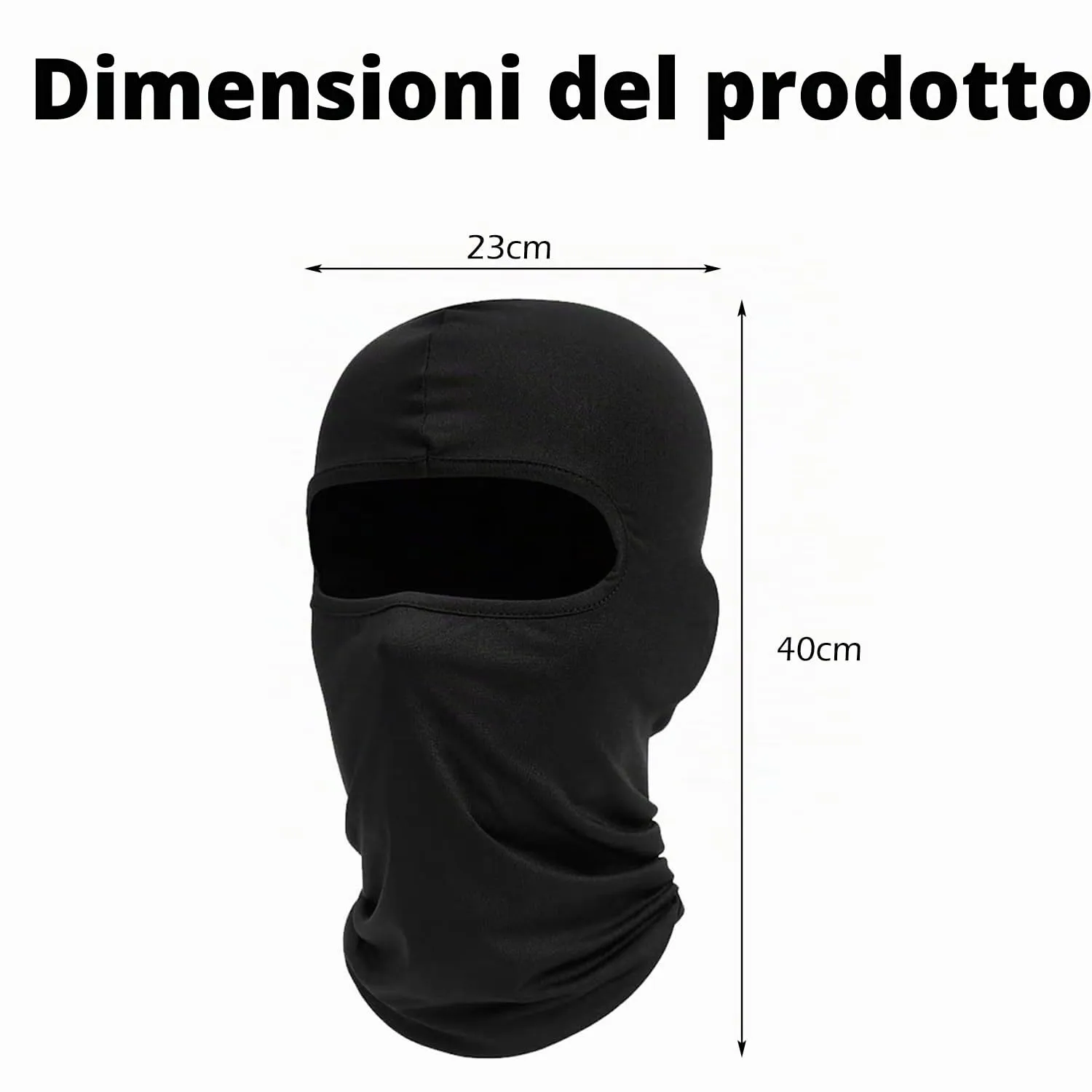 zaknszan Balaclava Sottocasco Moto Passamontagna Estivo, Nero Unisex - immagine 2