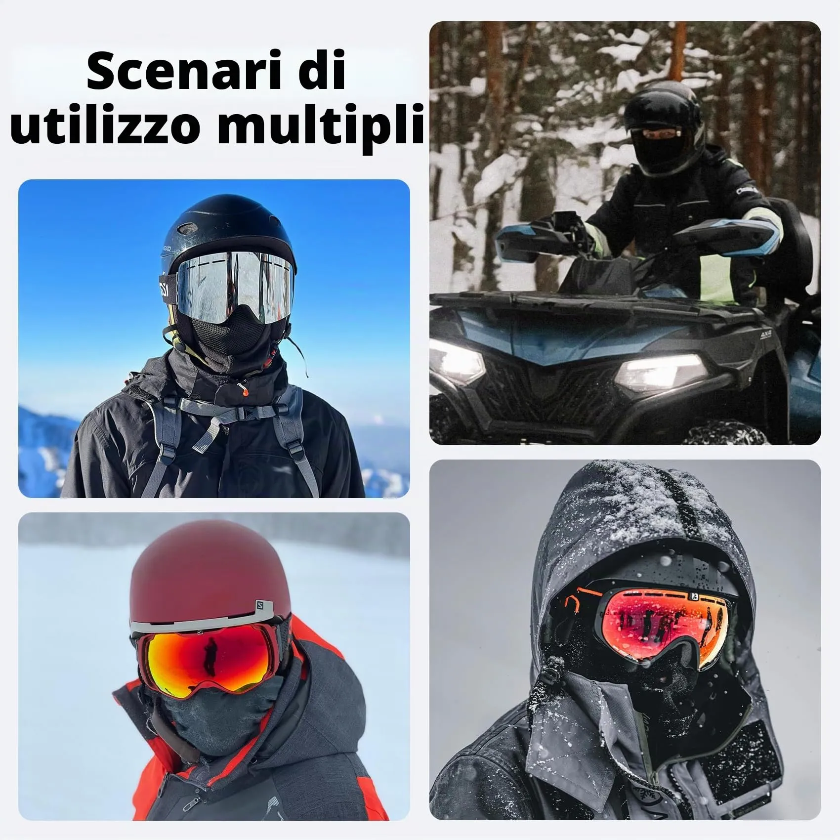 zaknszan Balaclava Sottocasco Moto Passamontagna Estivo, Nero Unisex - immagine 7