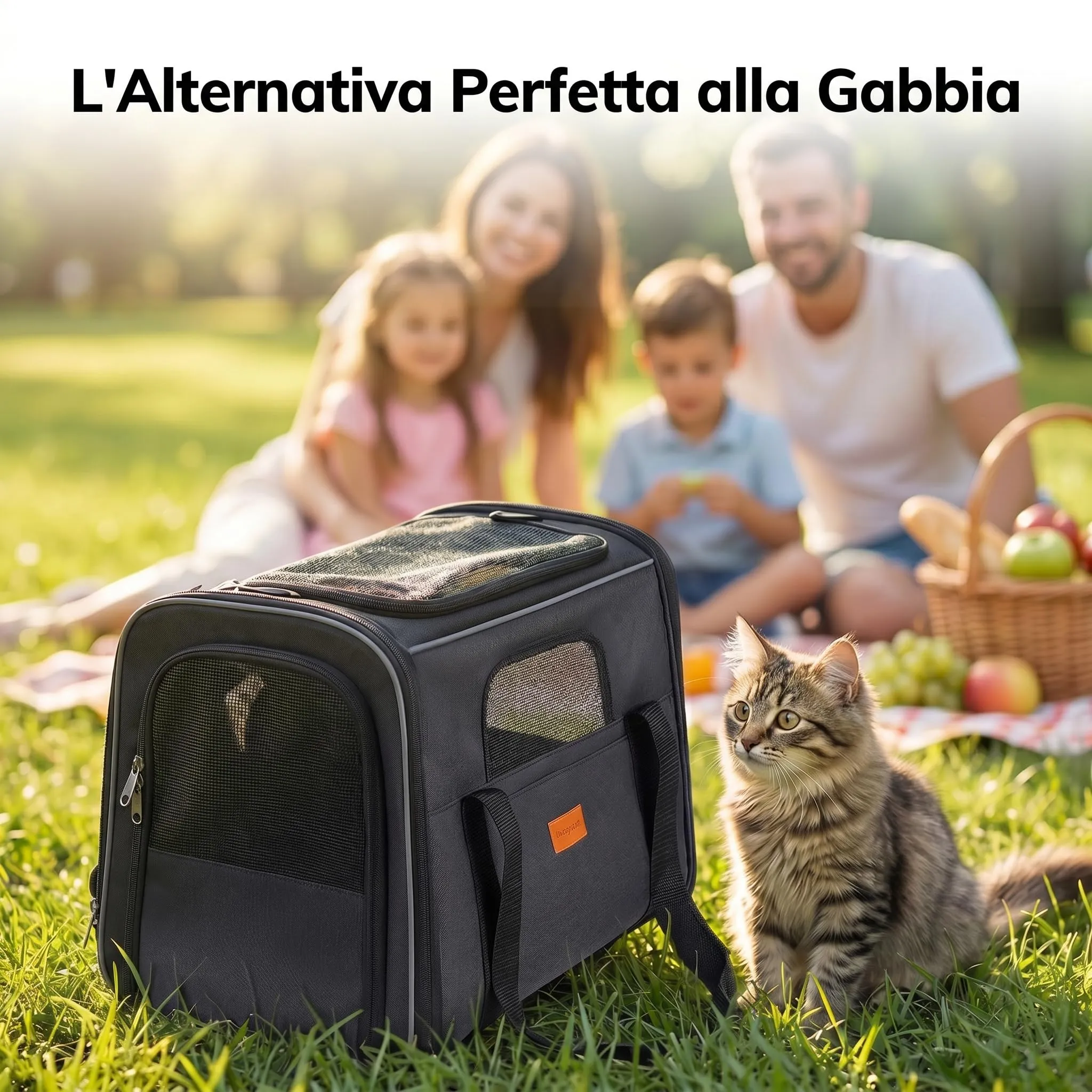 Morpilot Trasportino per cani e gatti, traspirante e pieghevole, con tracolla e materasso rimovibile, Grigio scuro - immagine 8