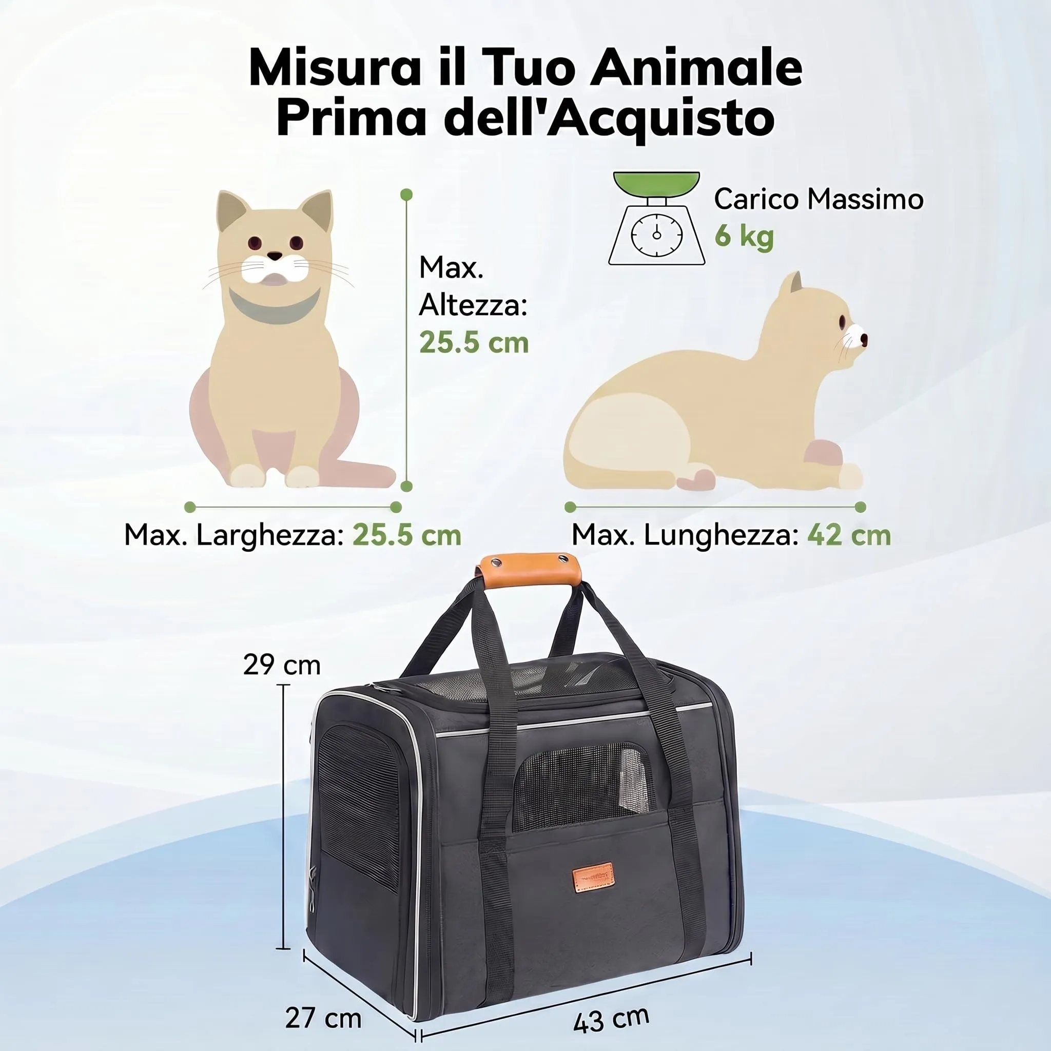 Morpilot Trasportino per cani e gatti, traspirante e pieghevole, con tracolla e materasso rimovibile, Grigio scuro - immagine 9