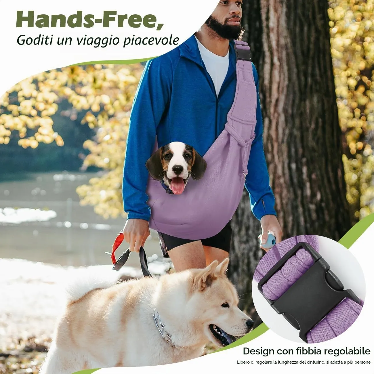 Pawaboo Trasportino per Cane Piccolo, 3-10 Libbre, Viola - immagine 3