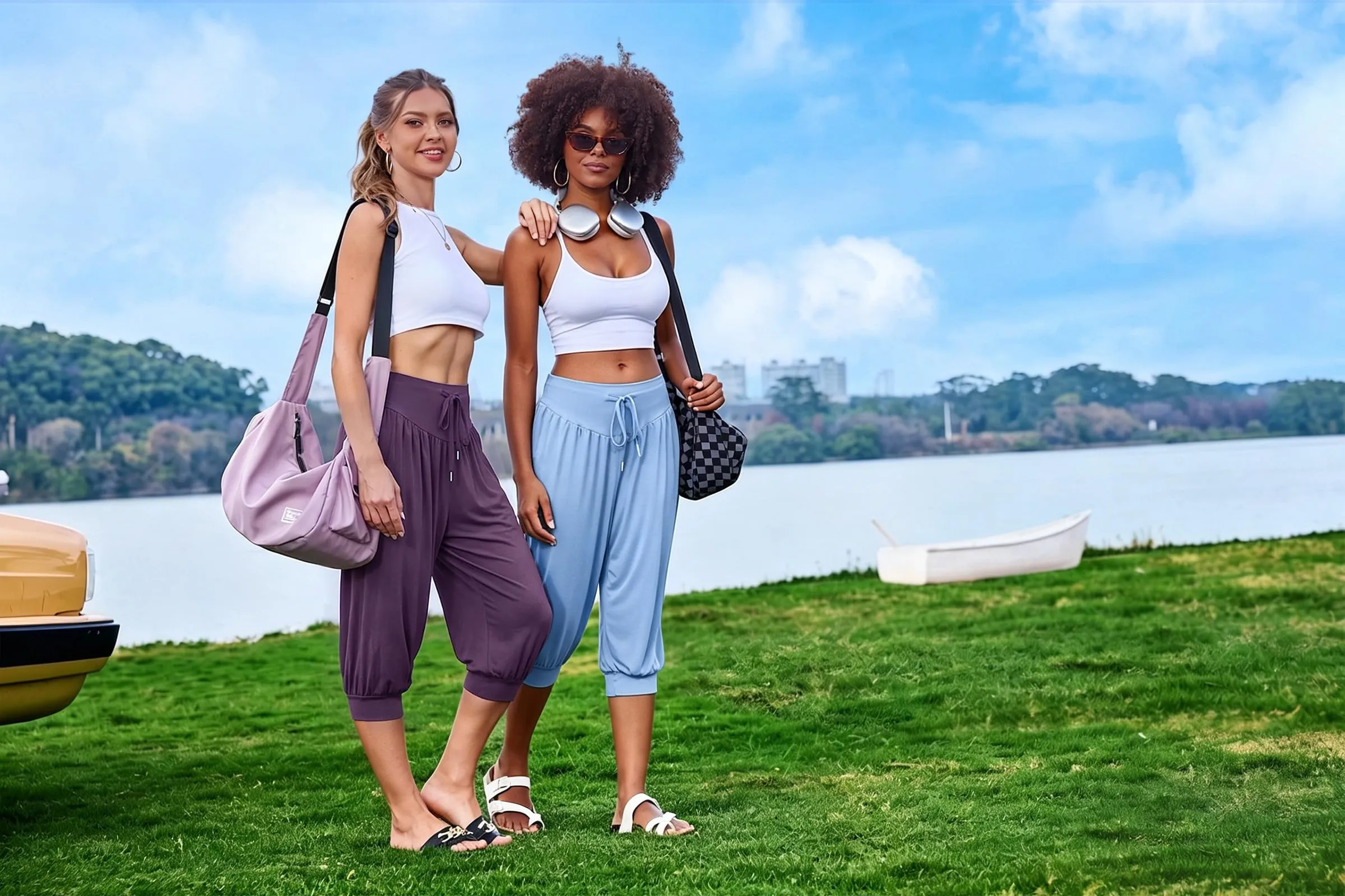 Terecey Pantaloni Yoga Donna in Modale Vita Alta Fitness Relax - immagine 7