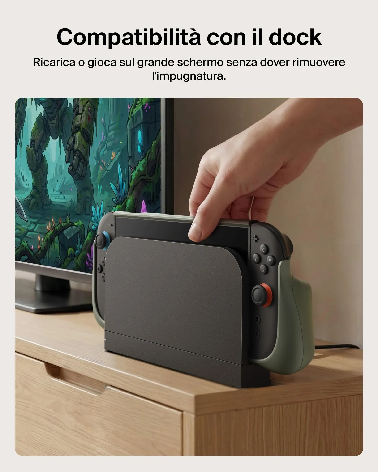 Belkin Gaming Grip and 10K Power Bank for Nintendo Switch 2, Green - immagine 3
