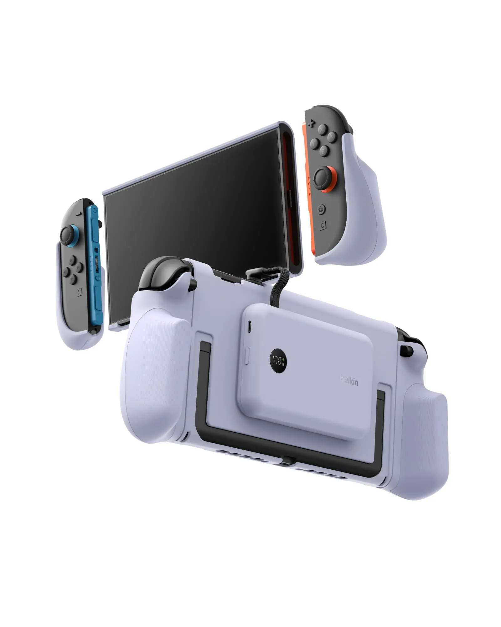 Belkin Gaming Grip e Power Bank 10K per Nintendo Switch 2, Viola - immagine 1
