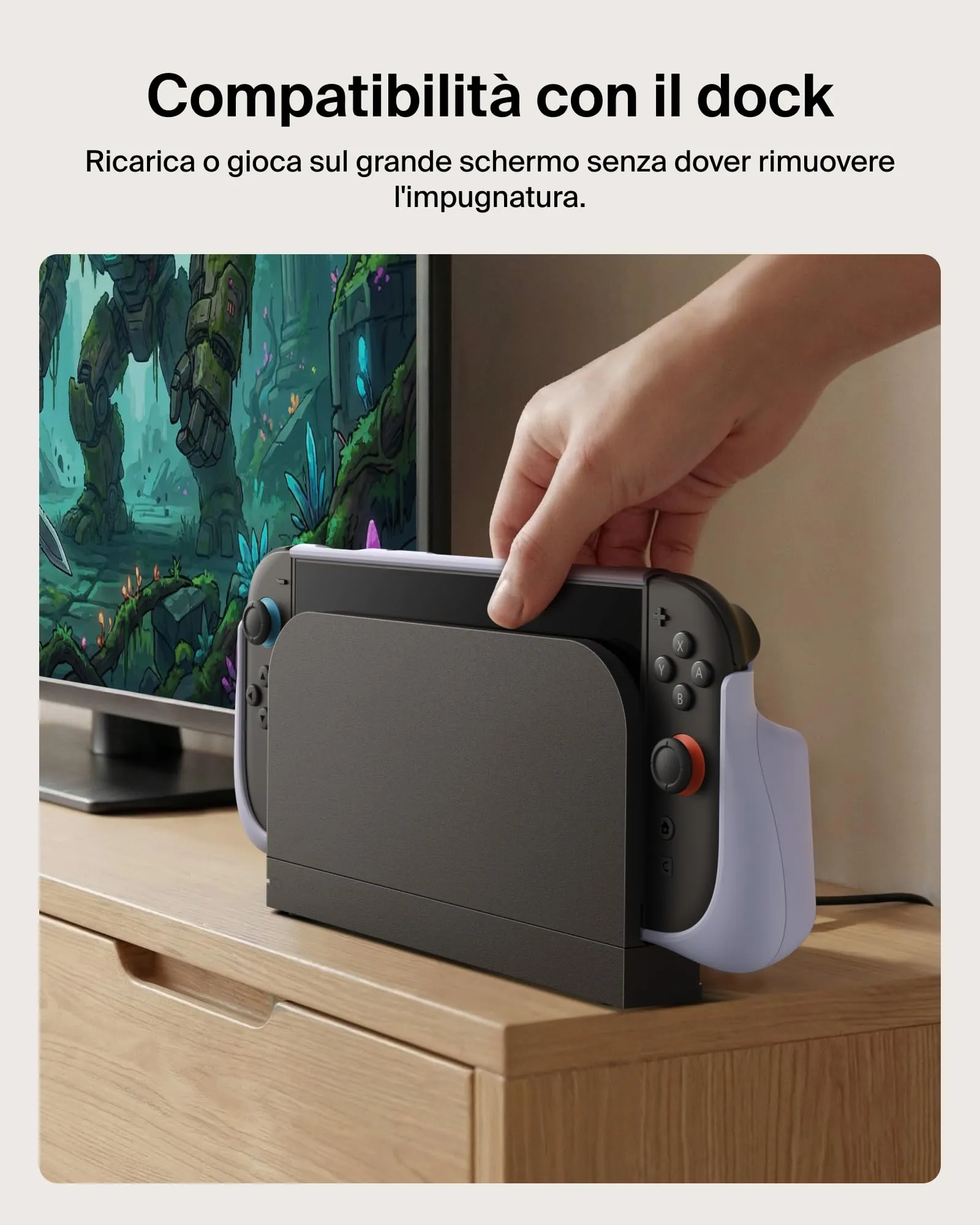 Belkin Gaming Grip e Power Bank 10K per Nintendo Switch 2, Viola - immagine 3