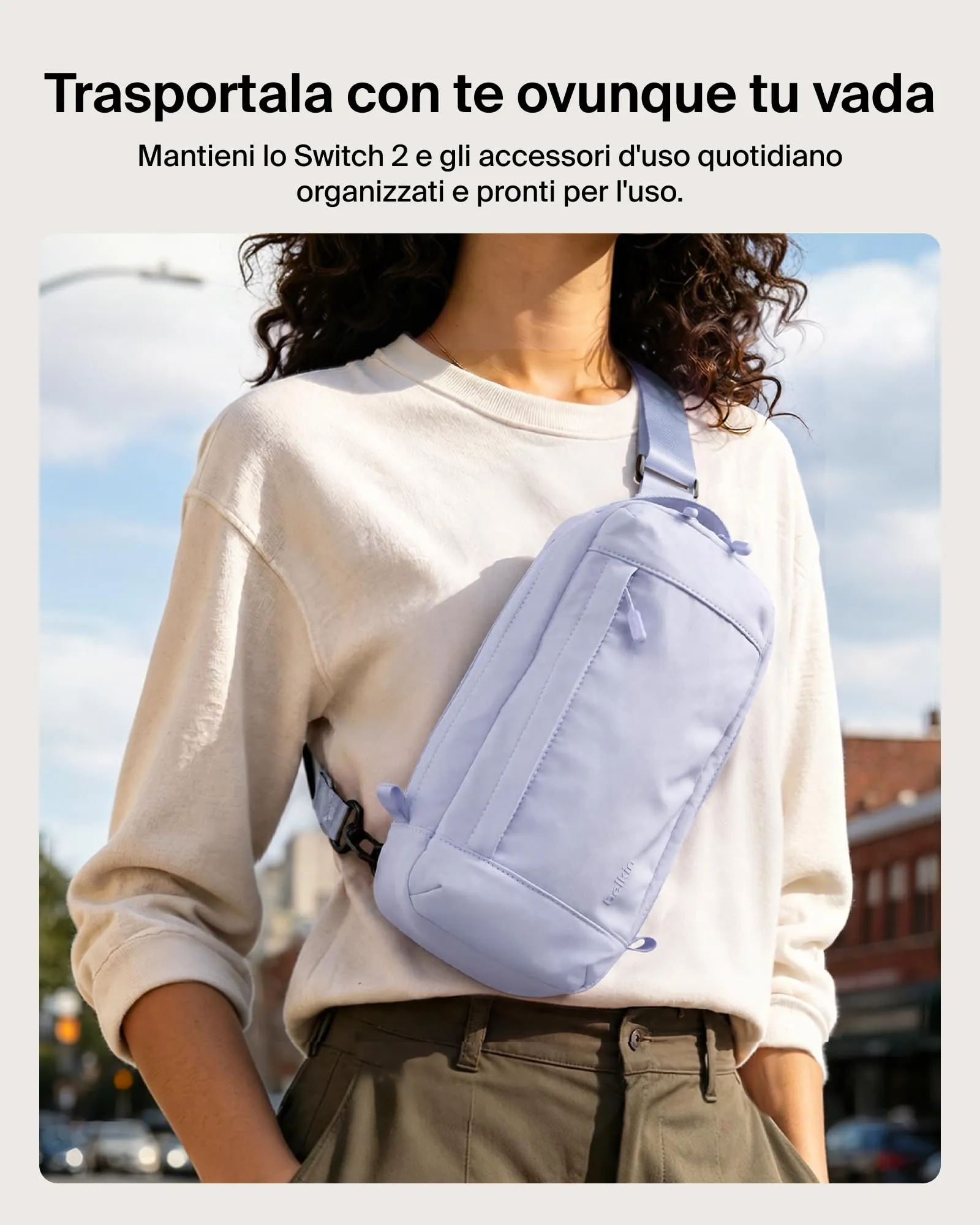 Belkin Borsa Protettiva da Viaggio per Nintendo Switch 2 - Viola - immagine 2