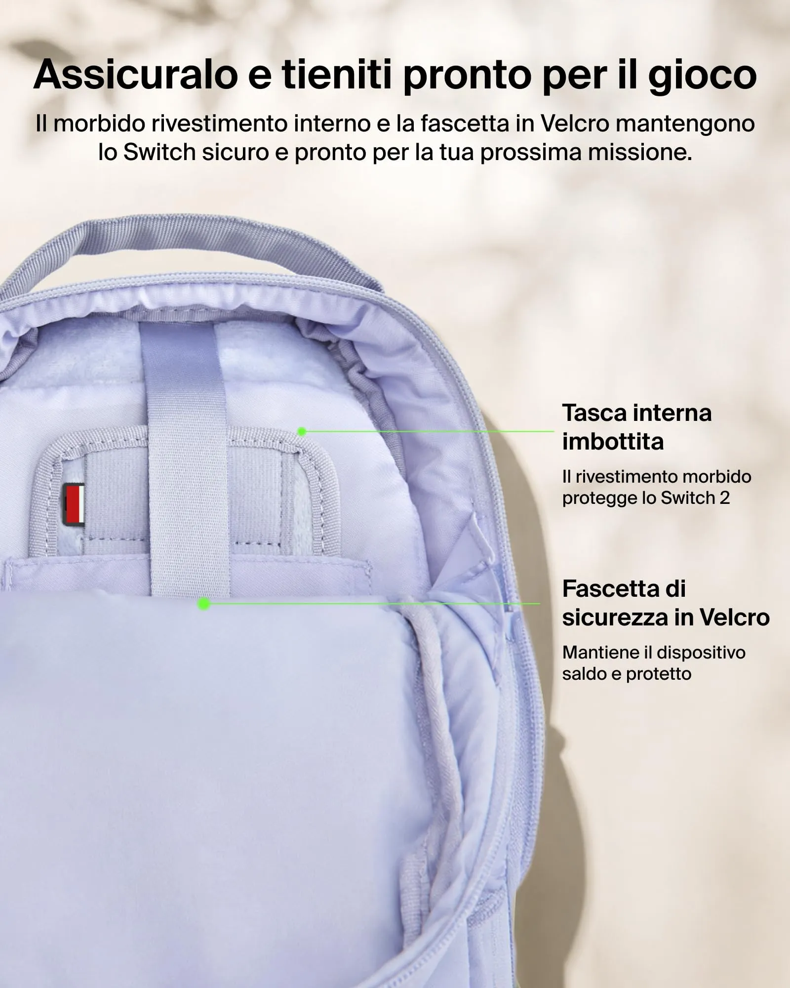 Belkin Borsa Protettiva da Viaggio per Nintendo Switch 2 - Viola - immagine 3