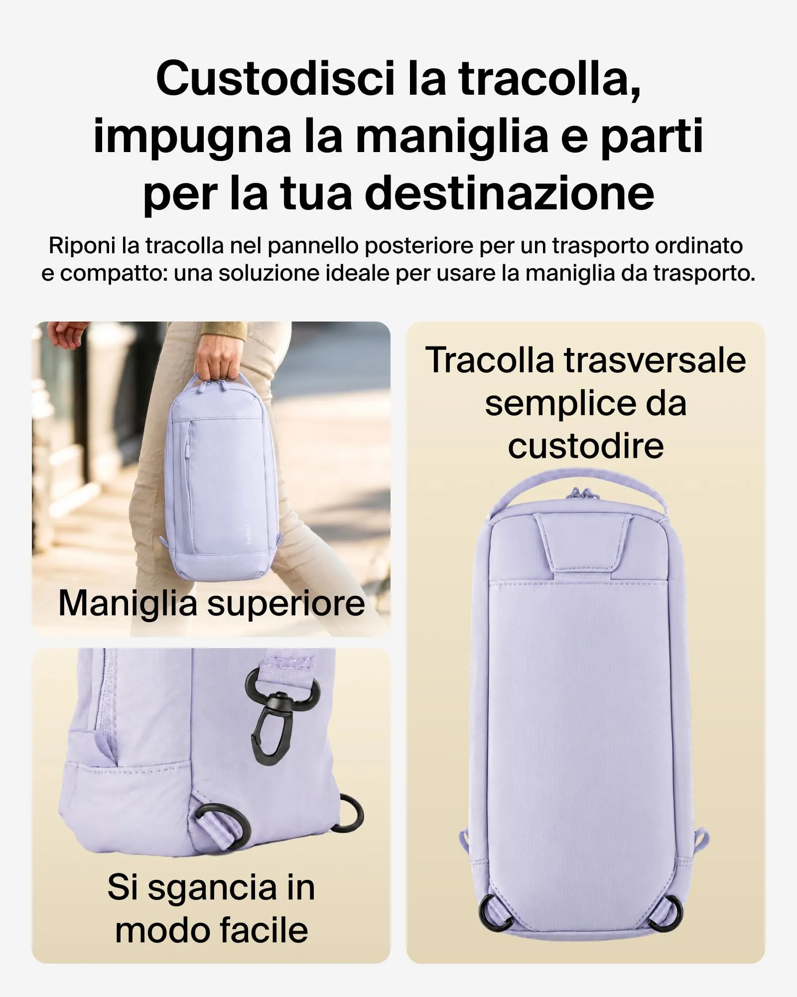 Belkin Borsa Protettiva da Viaggio per Nintendo Switch 2 - Viola - immagine 7