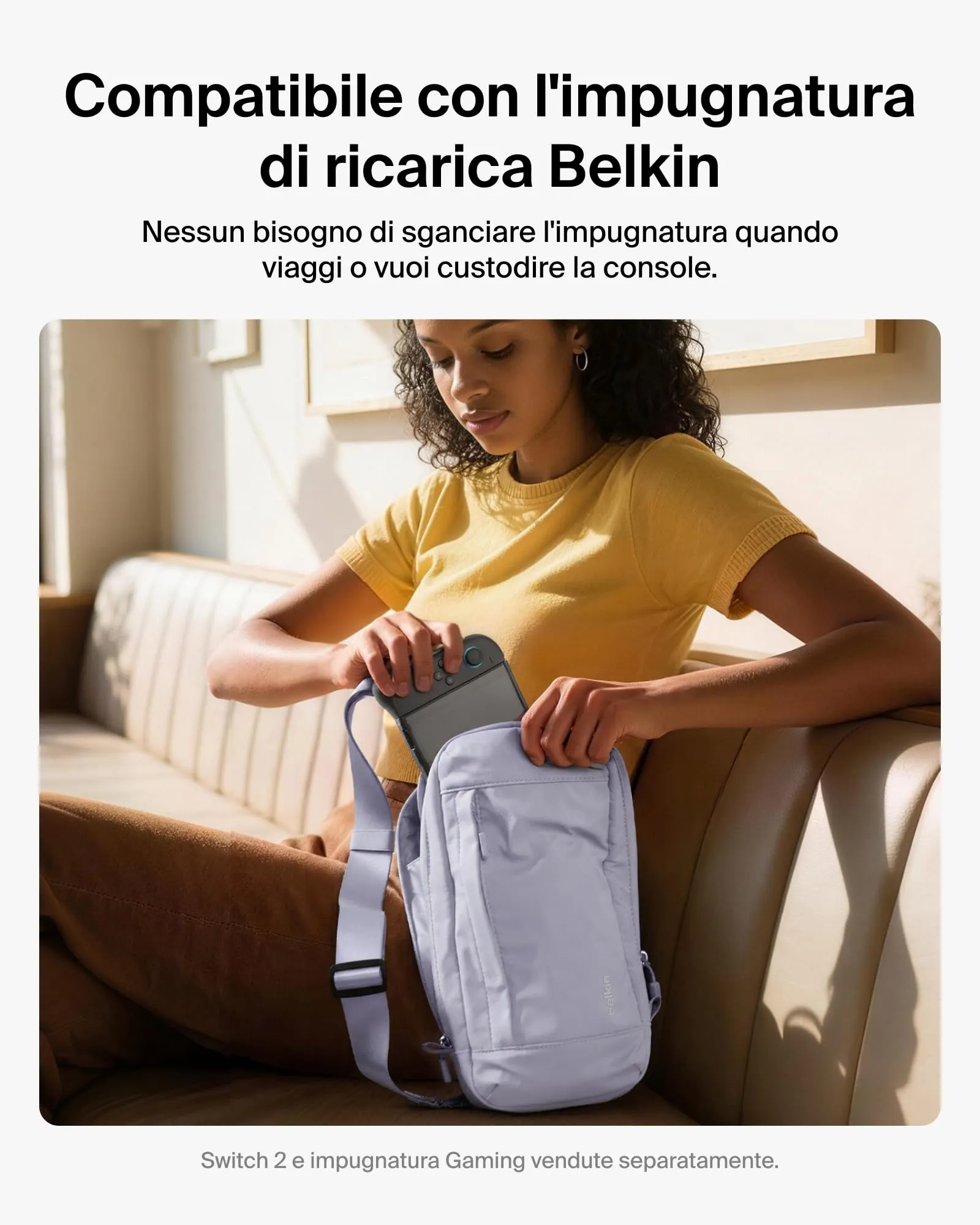Belkin Borsa Protettiva da Viaggio per Nintendo Switch 2 - Viola - immagine 9