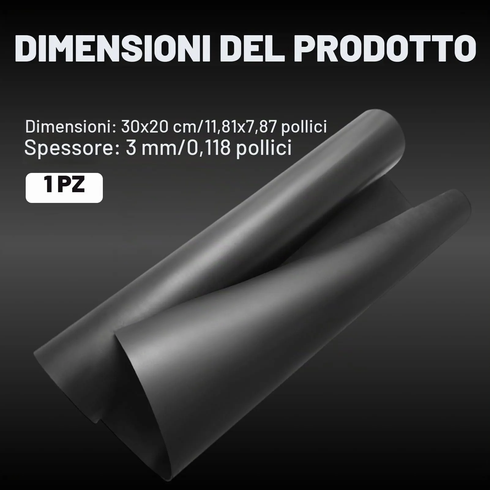 RowGlow Foglio di gomma nitrilica NBR 300x200x3 mm - immagine 2