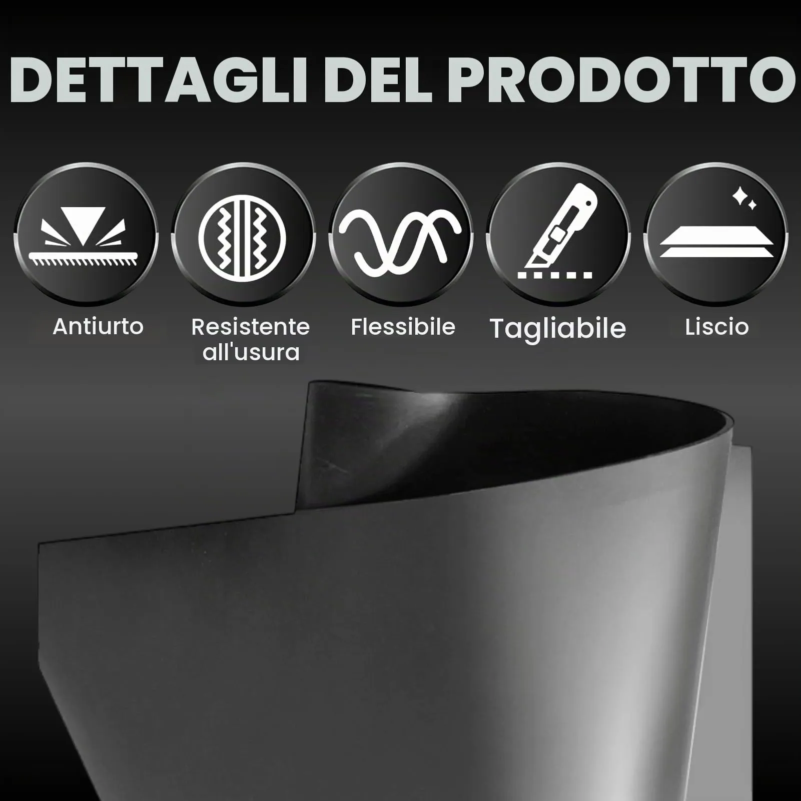 RowGlow Foglio di gomma nitrilica NBR 300x200x3 mm - immagine 3