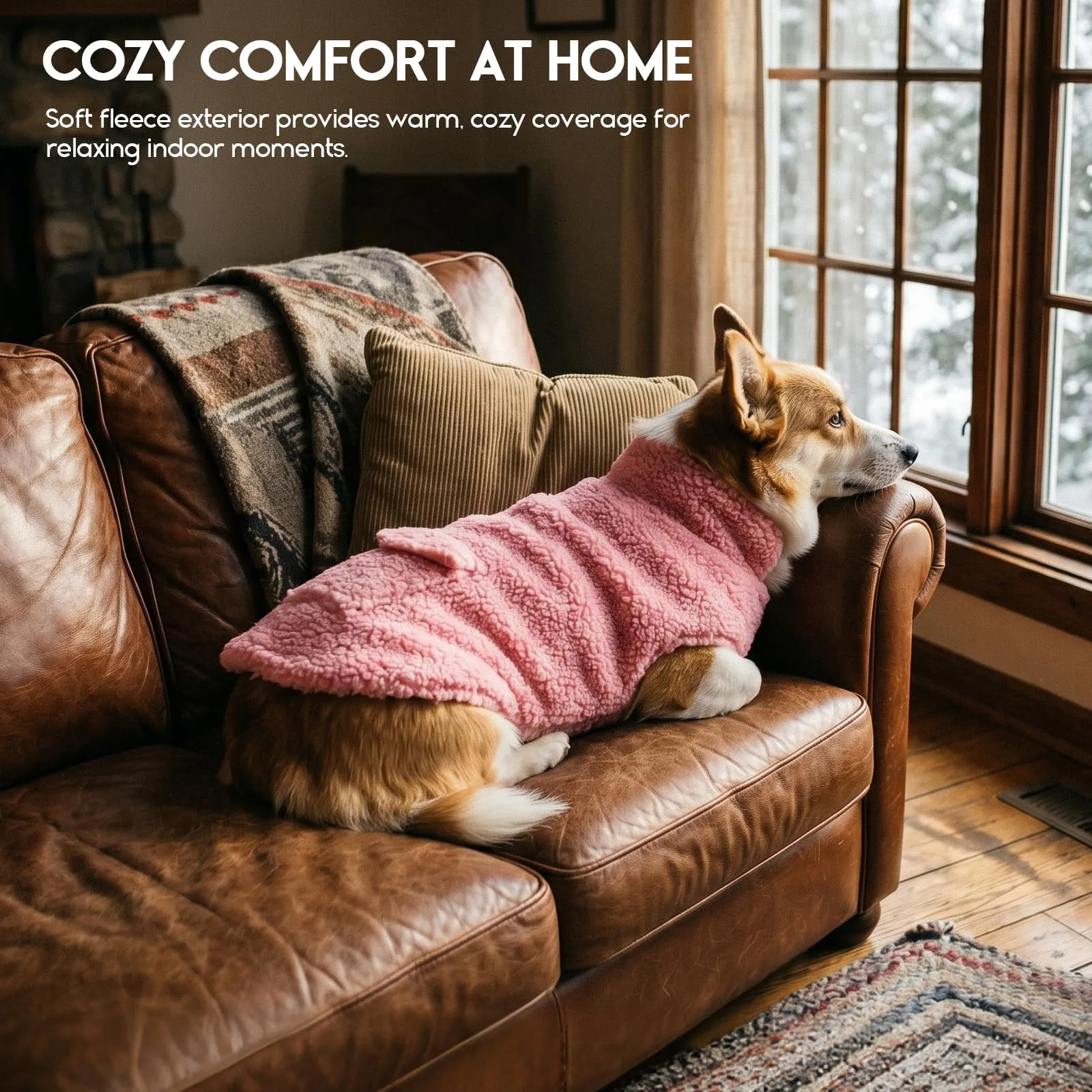 ASENKU Cappotto Cane Invernale Impermeabile Reversibile, Taglia XS, Rosa Chiaro - immagine 7