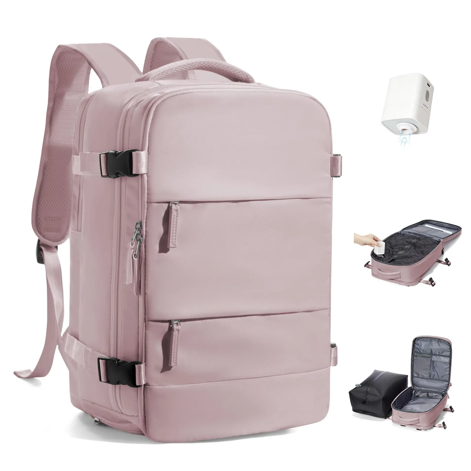 BJLFS Zaino da Viaggio Sottovuoto con Pompa, 40x30x20 cm, Impermeabile per Ryanair, Wizzair, Easyjet, Donna - immagine 1