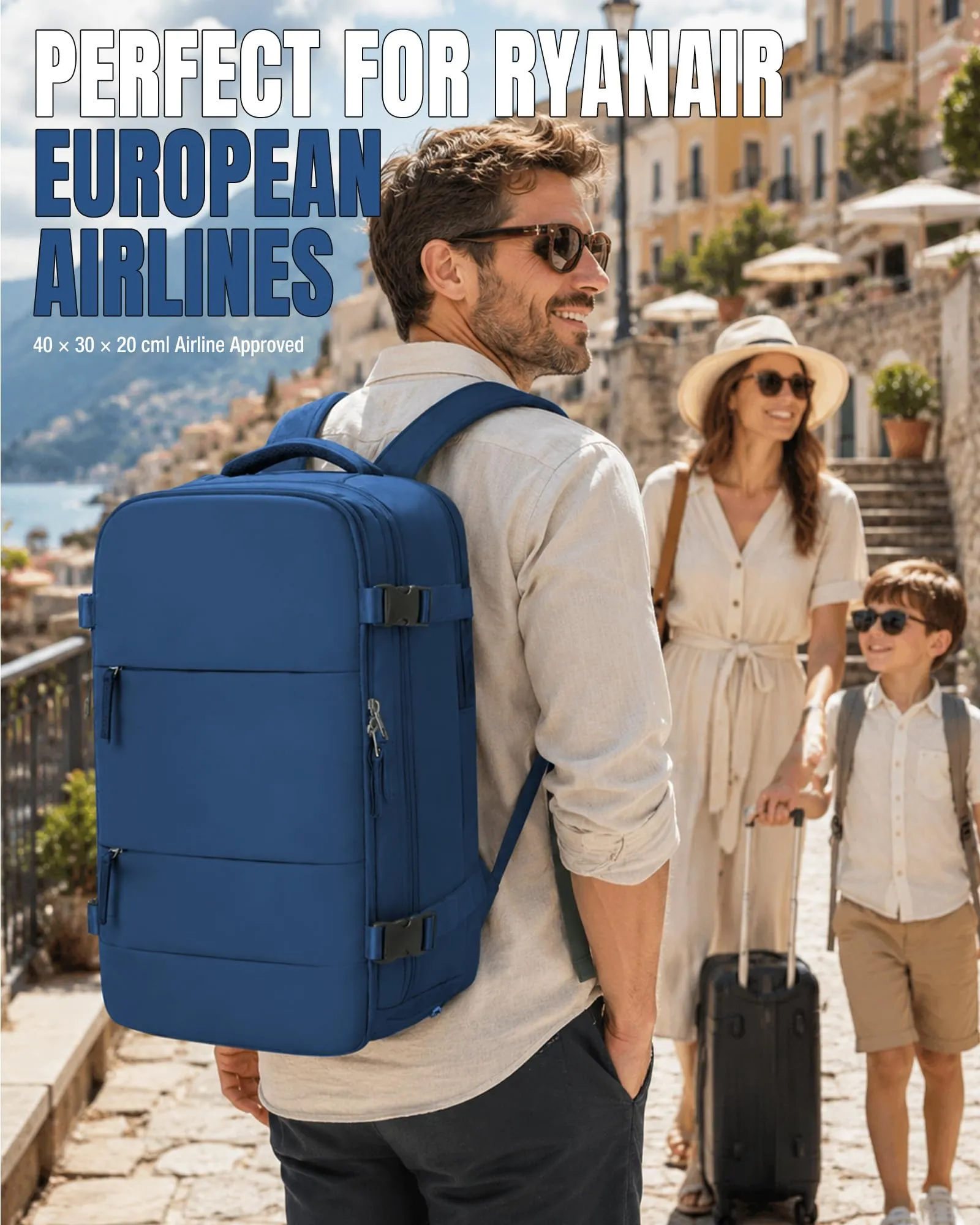 BJLFS Zaino da Viaggio Ryanair 40x30x20 Sottovuoto con Pompa - immagine 7