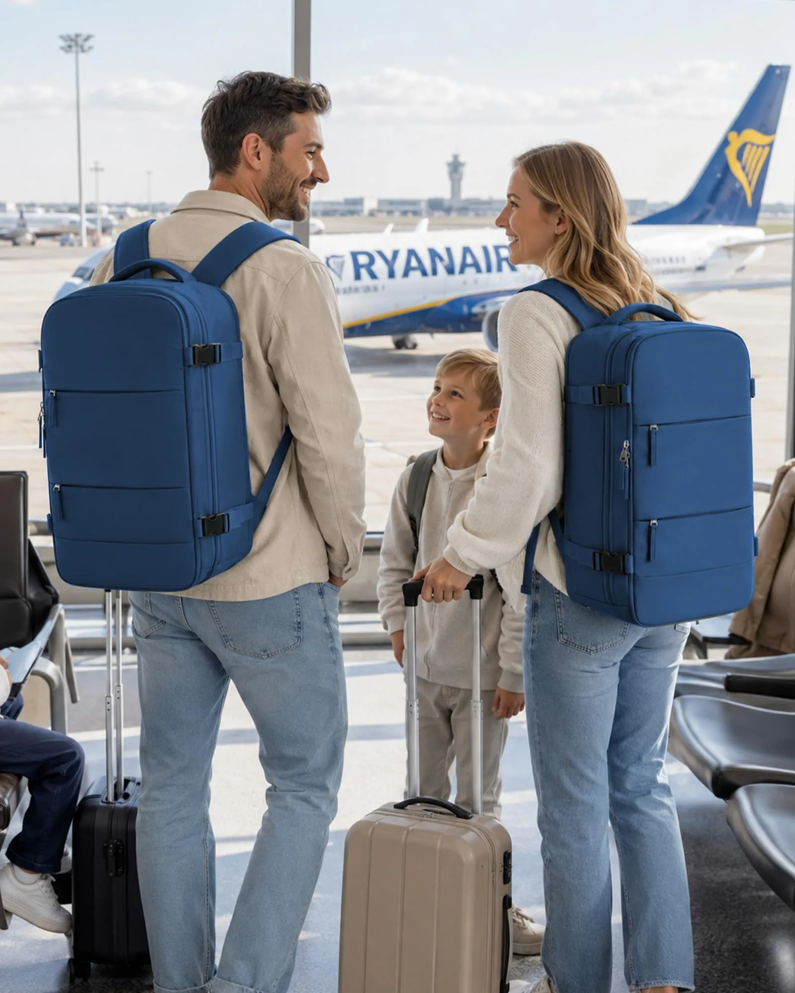 BJLFS Zaino da Viaggio Ryanair 40x30x20 Sottovuoto con Pompa - immagine 9