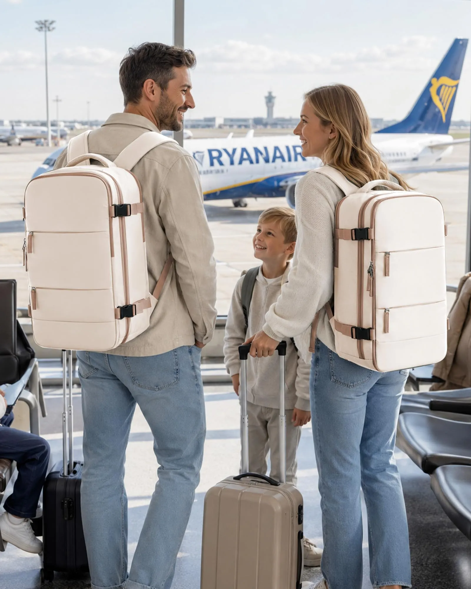 BJLFS Zaino da Viaggio Cabina Sottovuoto con Pompa 40x30x20 Impermeabile per Ryanair Wizzair Easyjet - immagine 8