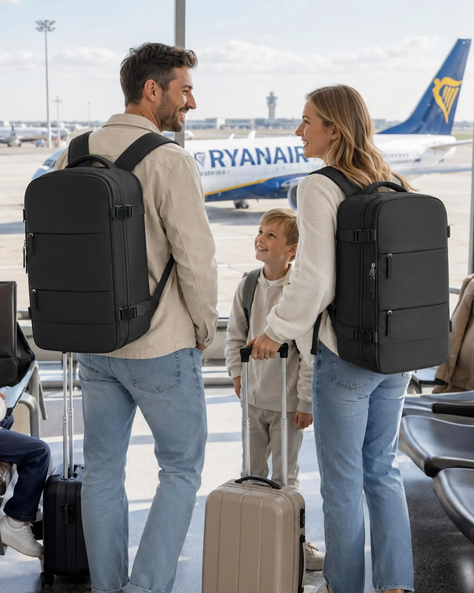 BJLFS Zaino Ryanair 40x30x20 Sottovuoto con Pompa da Viaggio Aereo - immagine 8