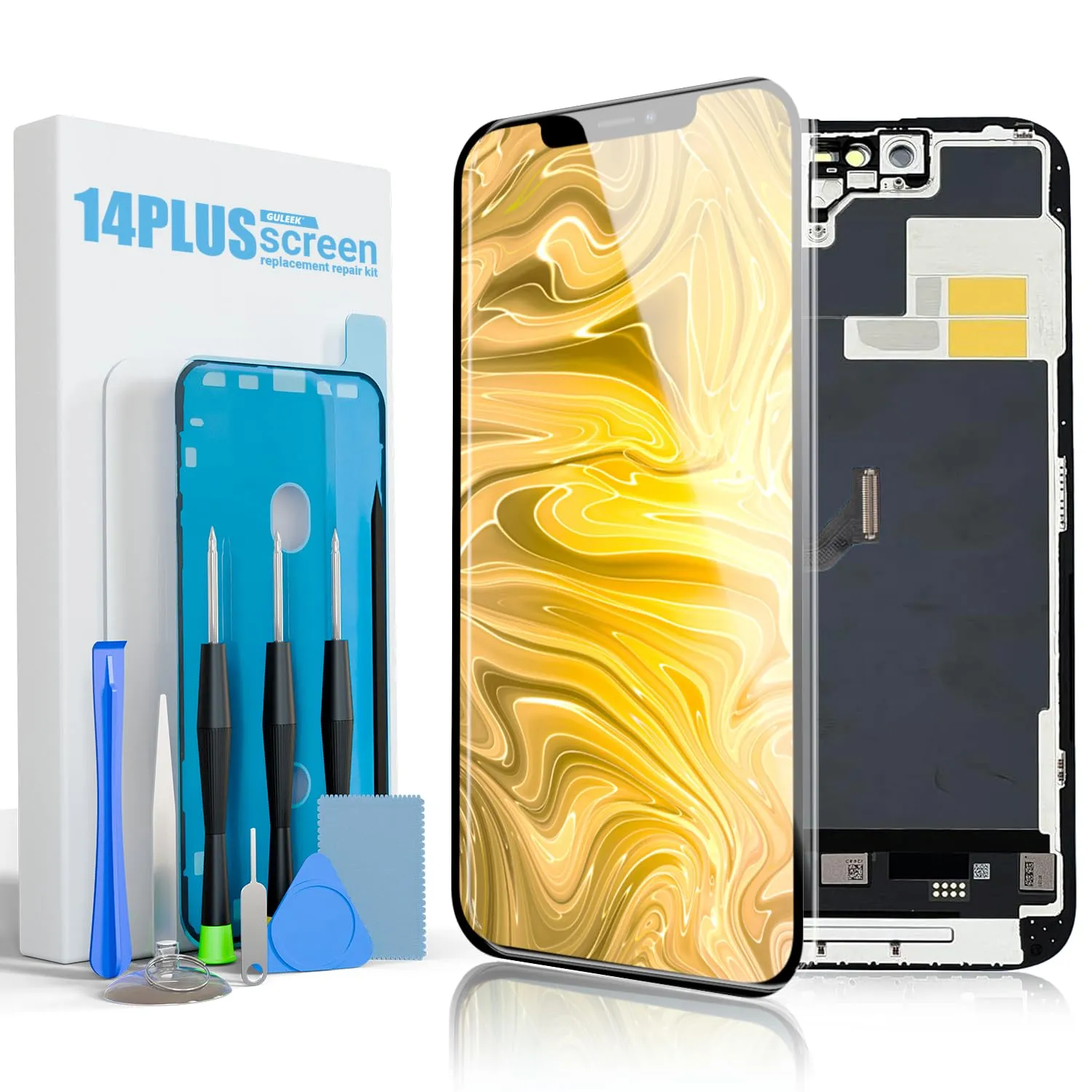 GULEEK Display LCD FHD 6,7" per iPhone 14 Plus, Touch Screen Integrato - immagine 1