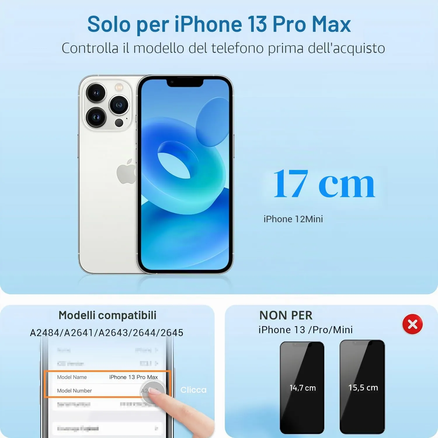 GULEEK Display LCD FHD 6,7" Touch Screen per iPhone 13 Pro Max - immagine 2