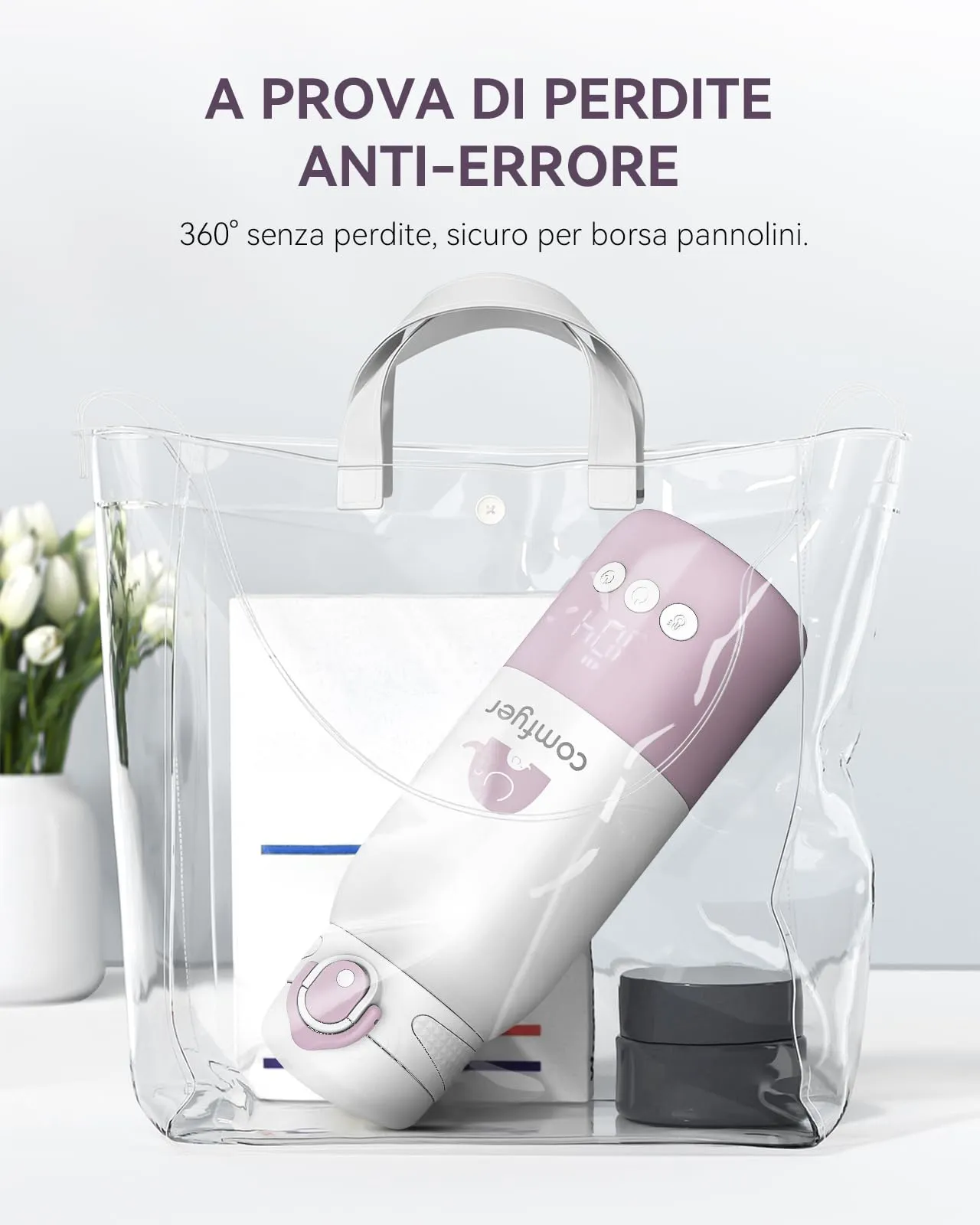 Comfyer BW01 Scaldalatte Portatile per Neonato, Scaldabiberon da Viaggio - immagine 5