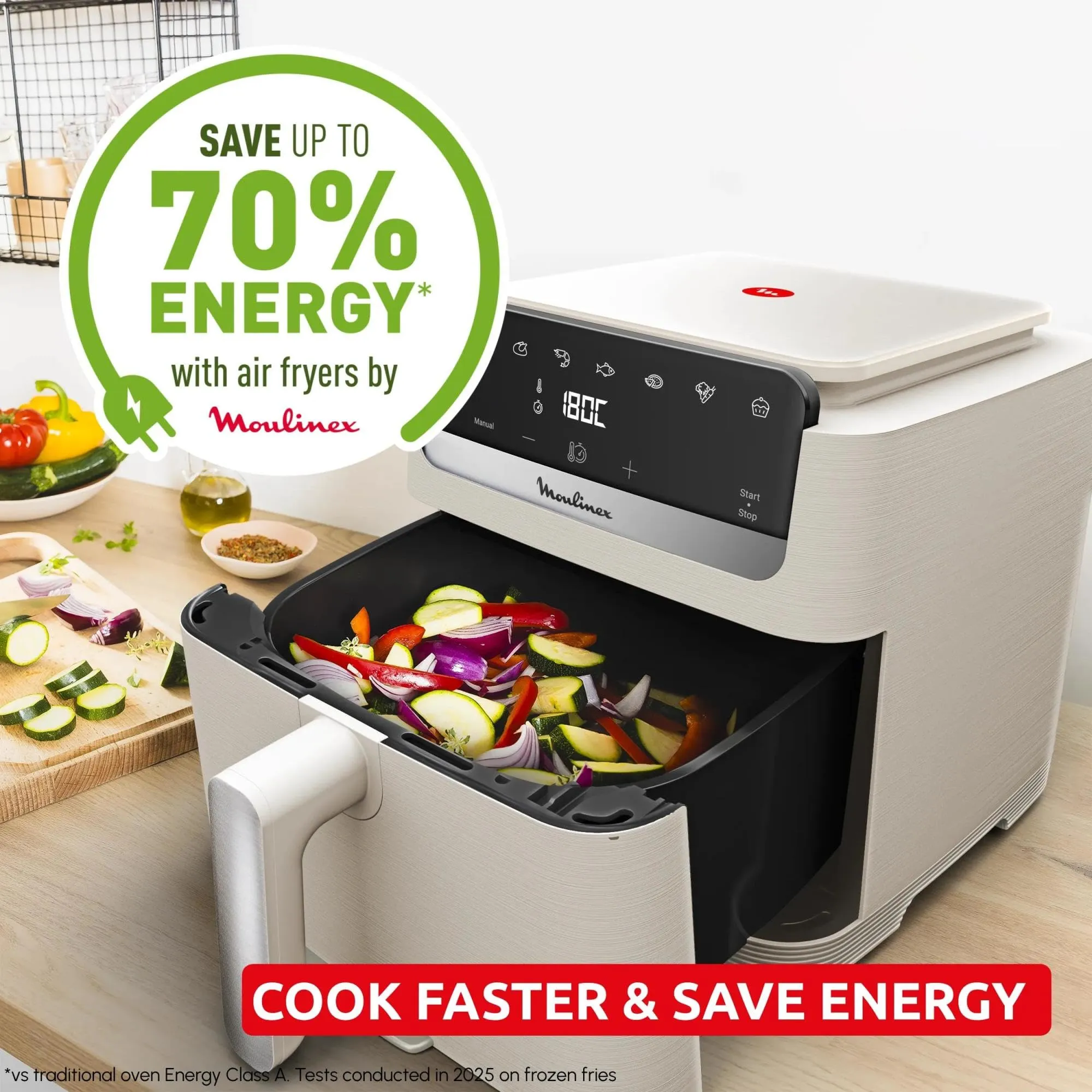Moulinex Easy Fry Mega Compact Air Fryer 7.5L EZ866A - immagine 2