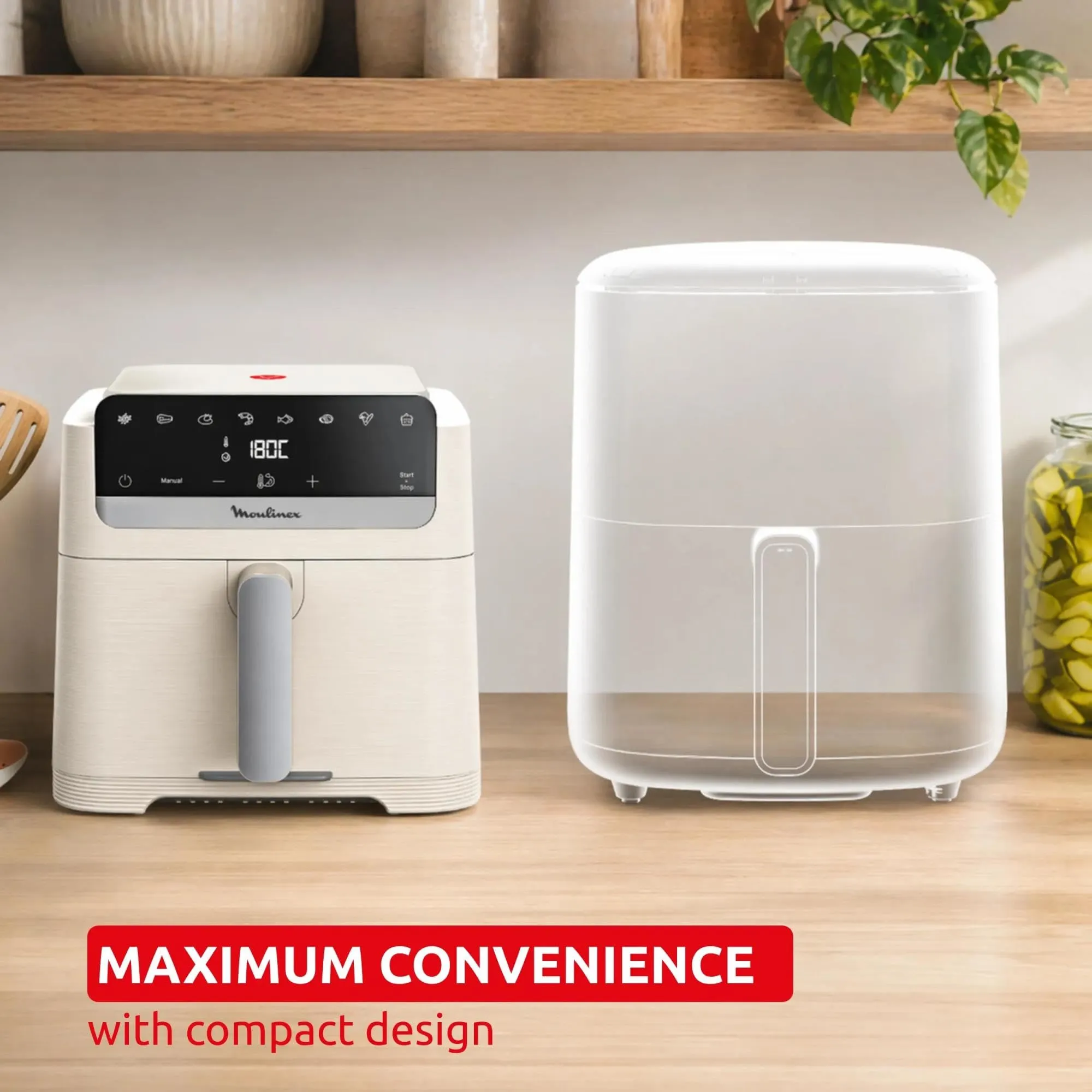 Moulinex Easy Fry Mega Compact Air Fryer 7.5L EZ866A - immagine 5