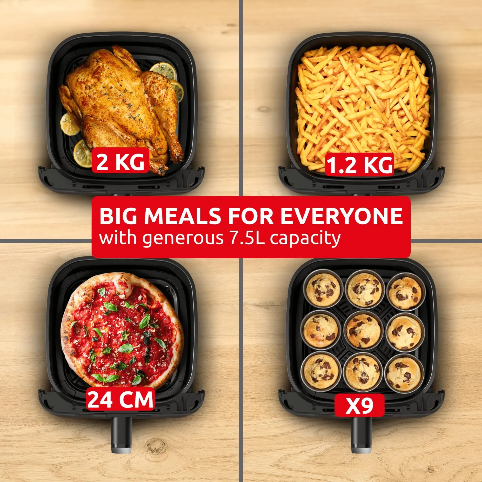 Moulinex Easy Fry Mega Compact Air Fryer 7.5L EZ866A - immagine 6
