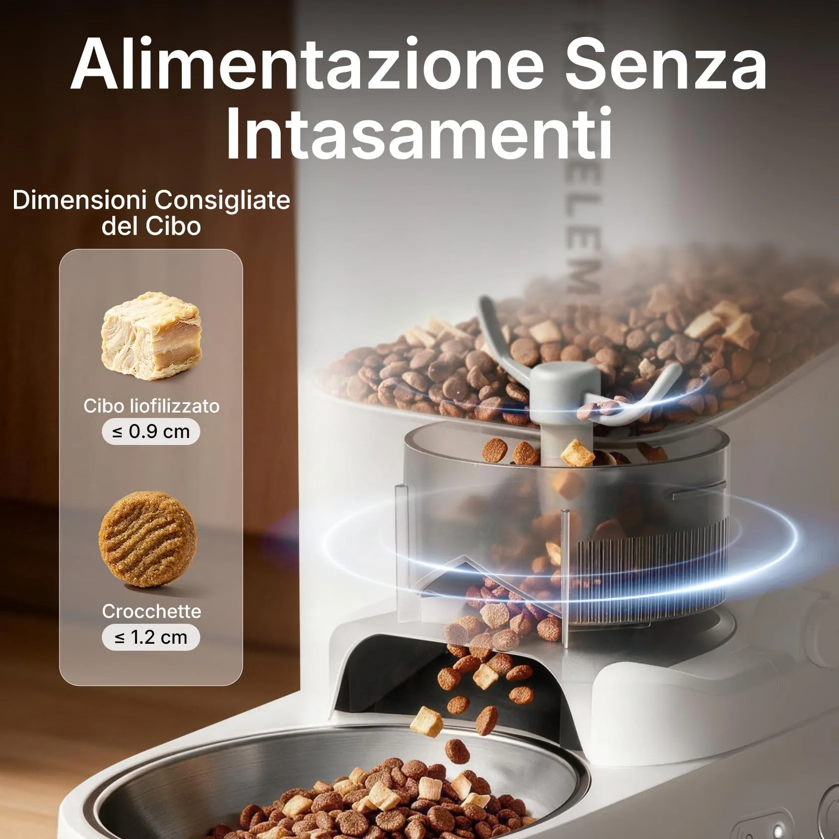 PETKIT Distributore Automatico di Cibo per Gatti e Cani, 3L, WiFi 2.4G, Ciotola in Acciaio Inox 304, Tecnologia Fresh Lock - immagine 5