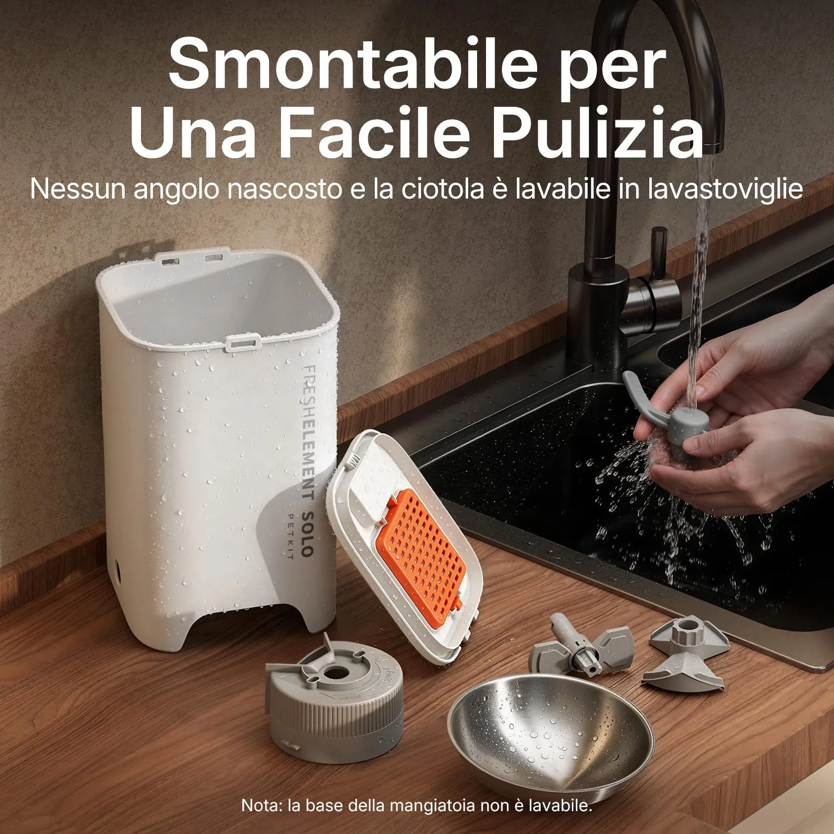 PETKIT Distributore Automatico di Cibo per Gatti e Cani, 3L, WiFi 2.4G, Ciotola in Acciaio Inox 304, Tecnologia Fresh Lock - immagine 9