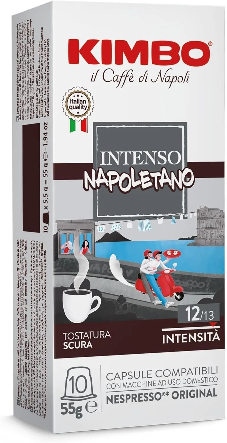 Kimbo Intenso Napoletano Capsule Compatibili con Nespresso Original, 450 Capsule - immagine 1
