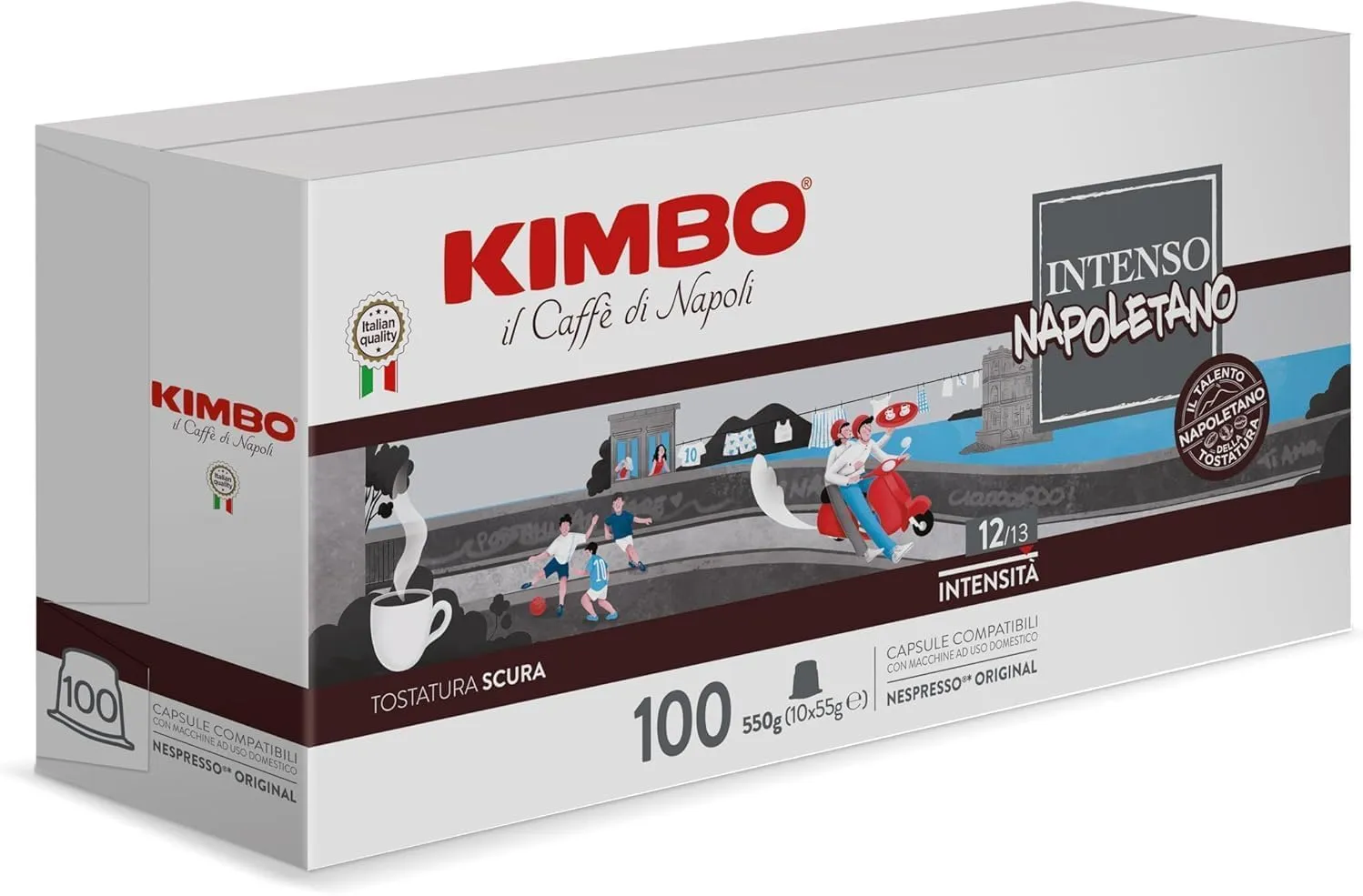 Kimbo Intenso Napoletano Capsule Compatibili con Nespresso Original, 450 Capsule - immagine 2